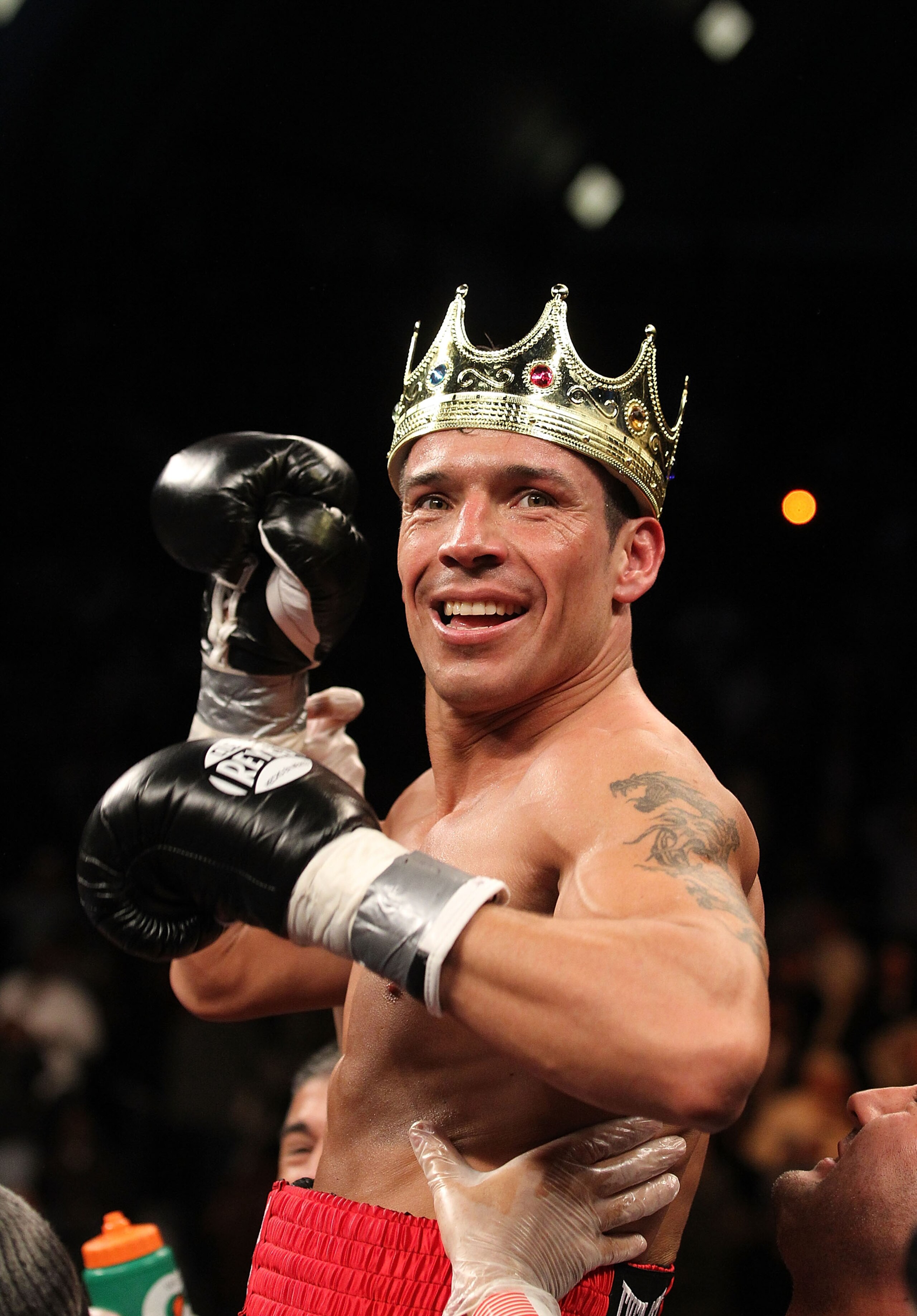 ATLANTIC CITY, NJ - NOVEMBER 20:  Sergio Martinez celebrates after knocking out Paul Williams in the second round of their Middleweight Championship fight on November 20, 2010 at The Boardwalk Hall in Atlantic City, New Jersey.  (Photo by Al Bello/Getty I