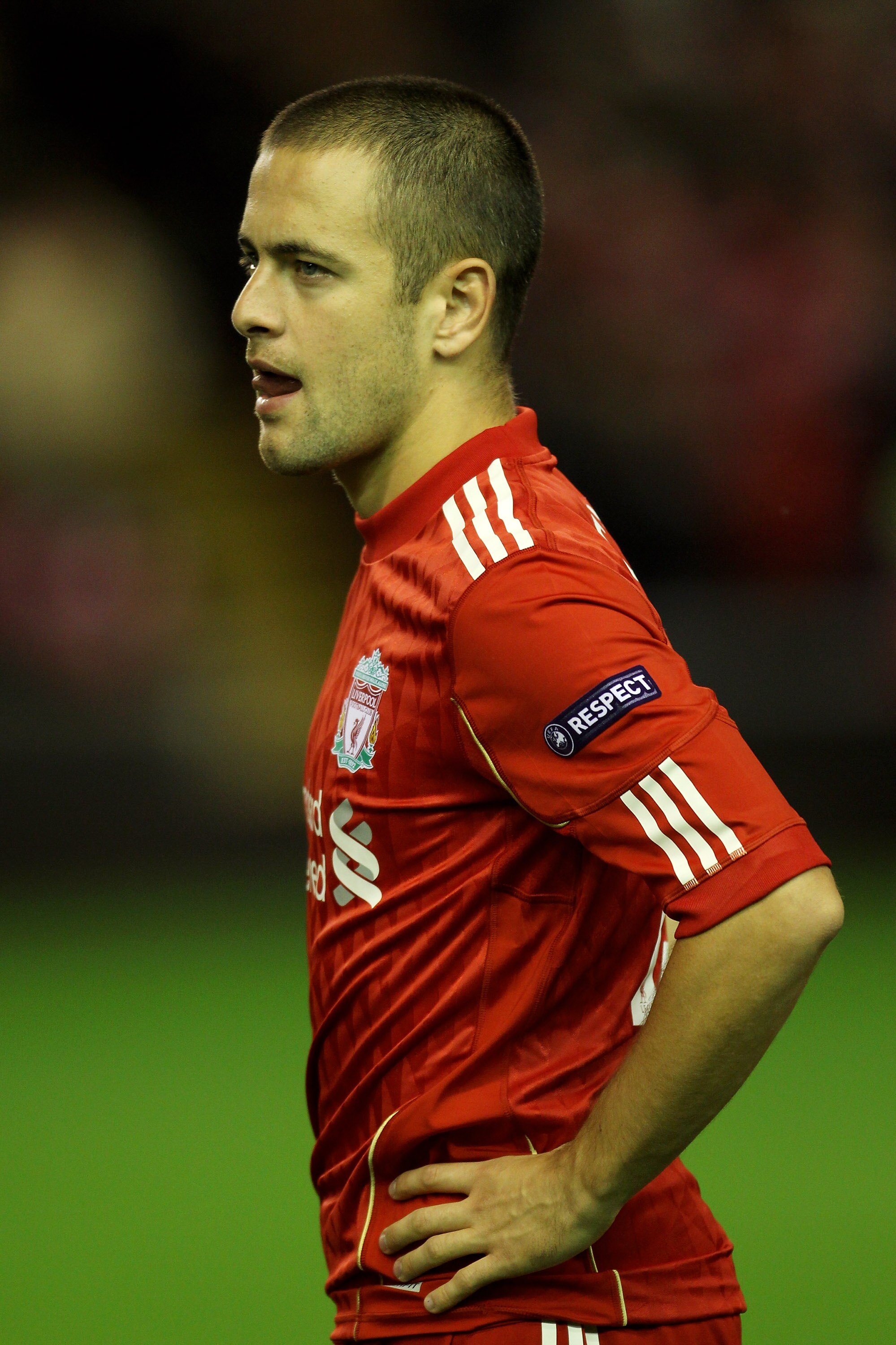 LIVERPOOL, ENGLAND - SEPTEMBER 16 :  Joe Cole of Liverpool looks on during the UEFA Europa League Group K match beteween Liverpool and Steaua Bucharest at Anfield on September 16, 2010 in Liverpool, England.  (Photo by Alex Livesey/Getty Images)