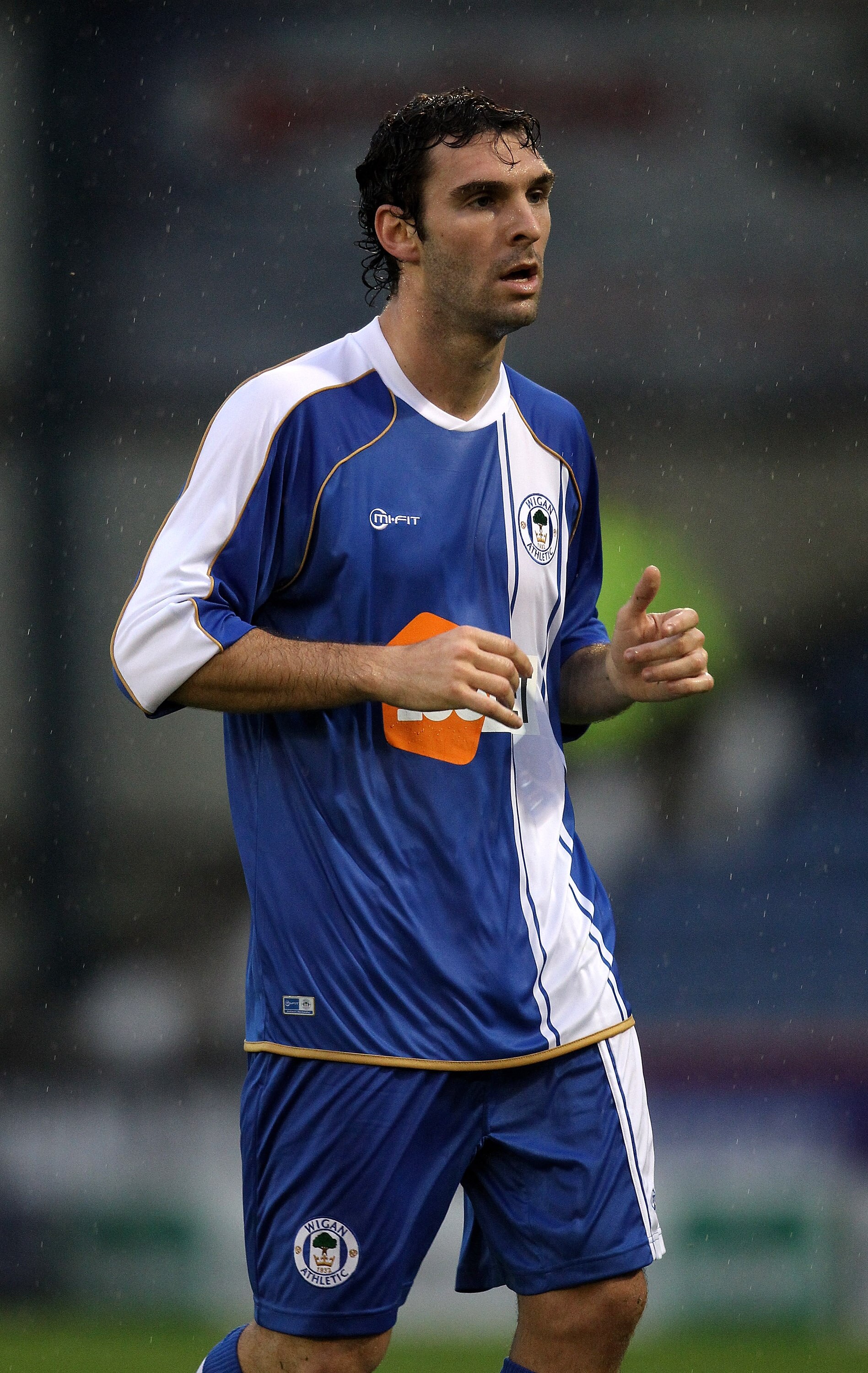 OLDHAM, ENGLAND - JULY 20:  Mauro Boselli of Wigan looks on during the pre season friendly match between Oldham Athletic and Wigan Athletic at Boundary Park on July 20, 2010 in Oldham, England.  (Photo by David Rogers/Getty Images)