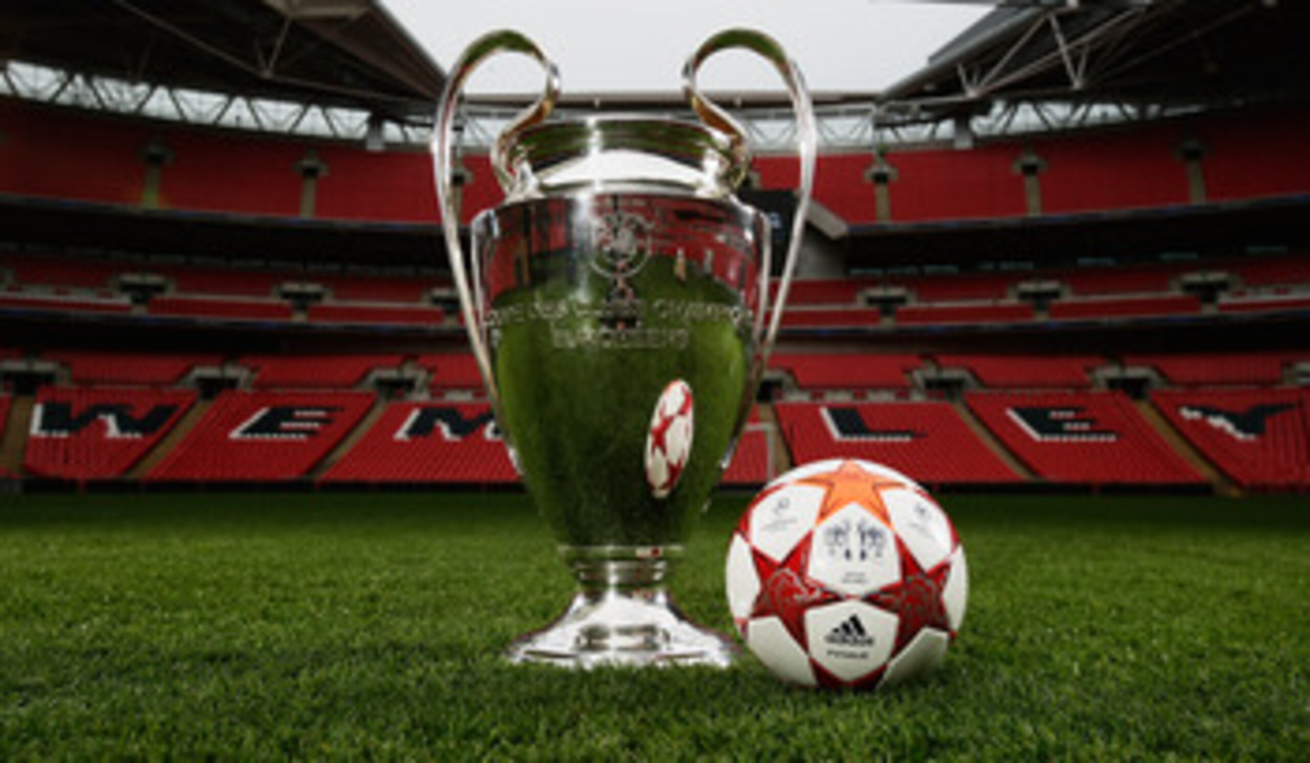 LONDON, ENGLAND - MARCH 03:  Adidas present the Official Match Ball for the 2011 UEFA Champions League Final at Wembley Stadium on March 3, 2011 in London, United Kingdom.  (Photo by Gary Prior/Getty Images for adidas)