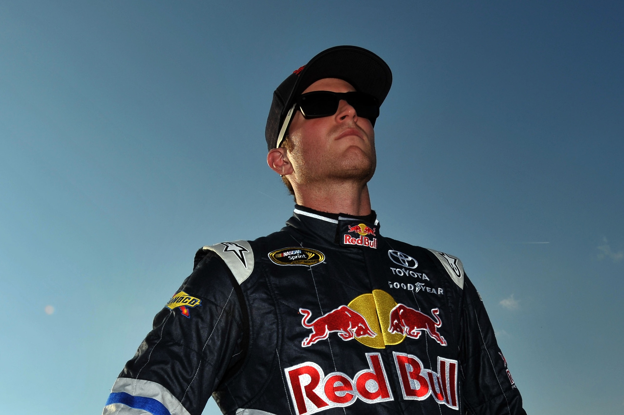 CHARLOTTE, NC - MAY 20:  Kasey Kahne, driver of the #4 Red Bull Toyota, stands on pit road during qualifying for the NASCAR Sprint All-Star Race at Charlotte Motor Speedway on May 20, 2011 in Charlotte, North Carolina.  (Photo by Drew Hallowell/Getty Imag