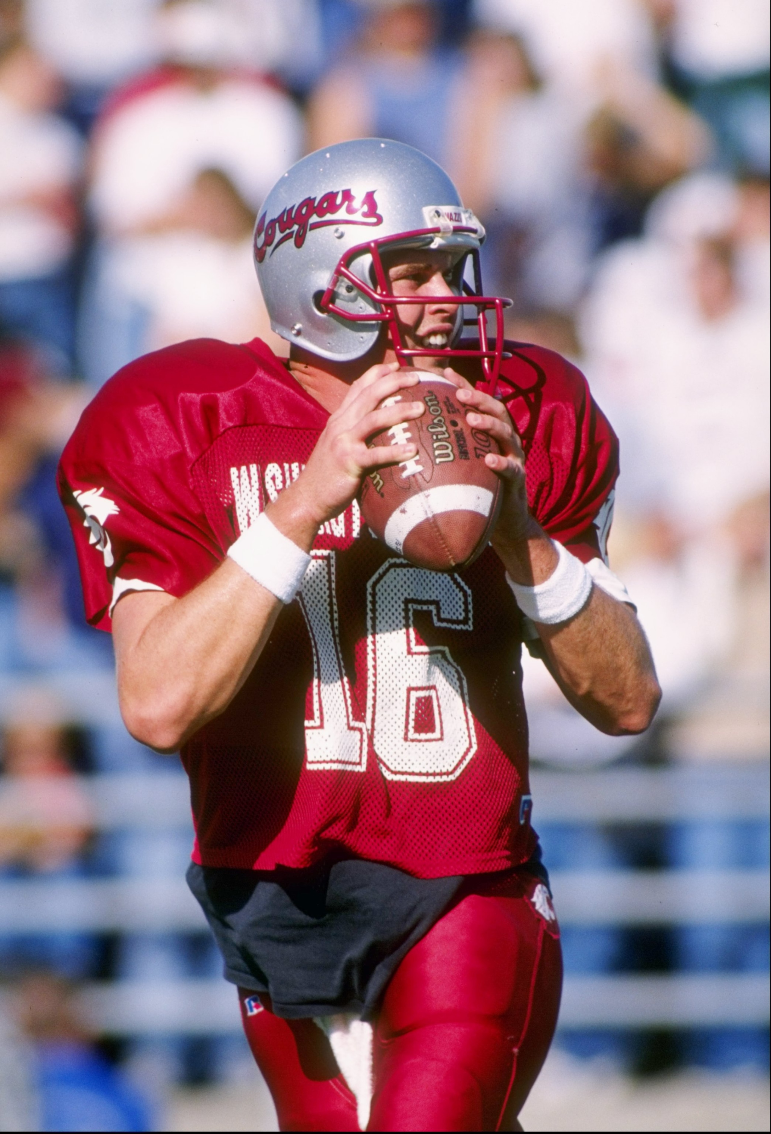18 Oct 1997: Quarterback Ryan Leaf of the Washington State Cougars looks to pass the ball during a game against the California Golden Bears at Martin Stadium in Pullman, Washington. Washington State won the game, 63-37. Mandatory Credit: Otto Greule Jr. 18 Oct 1997: Quarterback Ryan Leaf of the Washington State Cougars looks to pass the ball during a game against the California Golden Bears at Martin Stadium in Pullman, Washington. Washington State won the game, 63-37. Mandatory Credit: Otto Greule Jr.