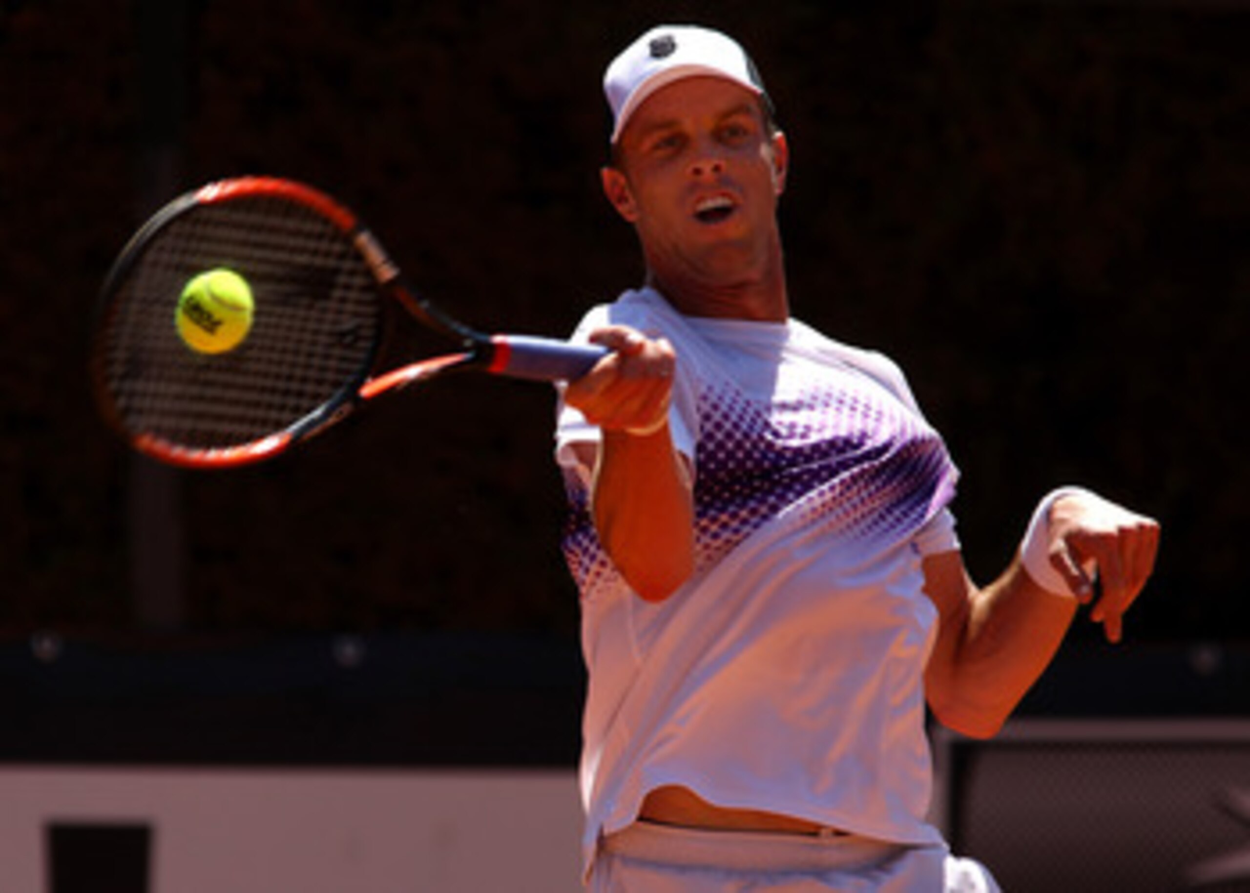ROME, ITALY - MAY 11: Sam Querrey of USA plays a forehand return during his second round match against Nicolas Almagro of Spain during day four of the Internazionali BNL d'Italia at the Foro Italico Tennis Centreon May 11, 2011 in Rome, Italy. (Photo by ROME, ITALY - MAY 11: Sam Querrey of USA plays a forehand return during his second round match against Nicolas Almagro of Spain during day four of the Internazionali BNL d'Italia at the Foro Italico Tennis Centreon May 11, 2011 in Rome, Italy. (Photo by