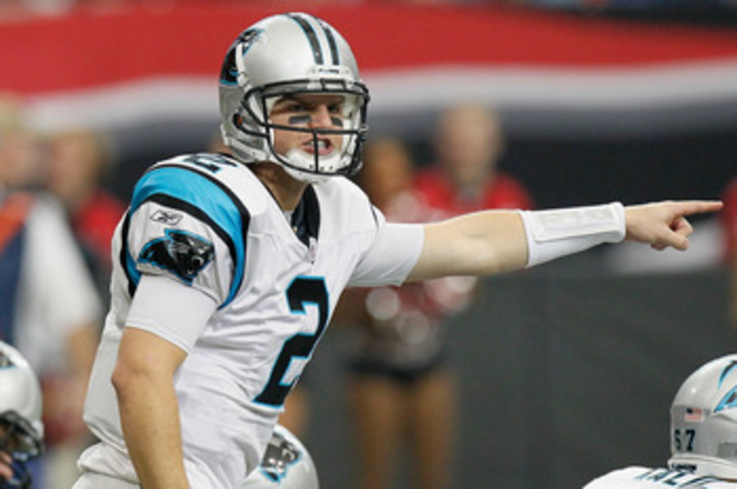 ATLANTA, GA - JANUARY 02: Quarterback Jimmy Clausen #2 of the Carolina Panthers against the Atlanta Falcons at Georgia Dome on January 2, 2011 in Atlanta, Georgia. (Photo by Kevin C. Cox/Getty Images) ATLANTA, GA - JANUARY 02: Quarterback Jimmy Clausen #2 of the Carolina Panthers against the Atlanta Falcons at Georgia Dome on January 2, 2011 in Atlanta, Georgia. (Photo by Kevin C. Cox/Getty Images)