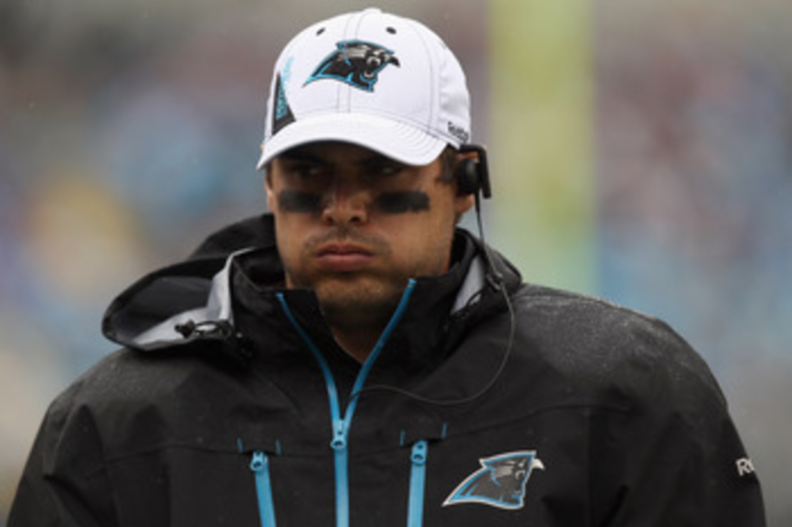 CHARLOTTE, NC - SEPTEMBER 26: Former starting quarterback Matt Moore #3 of the Carolina Panthers reacts during their game against the Cincinnati Bengals at Bank of America Stadium on September 26, 2010 in Charlotte, North Carolina. (Photo by Streeter Le CHARLOTTE, NC - SEPTEMBER 26: Former starting quarterback Matt Moore #3 of the Carolina Panthers reacts during their game against the Cincinnati Bengals at Bank of America Stadium on September 26, 2010 in Charlotte, North Carolina. (Photo by Streeter Le
