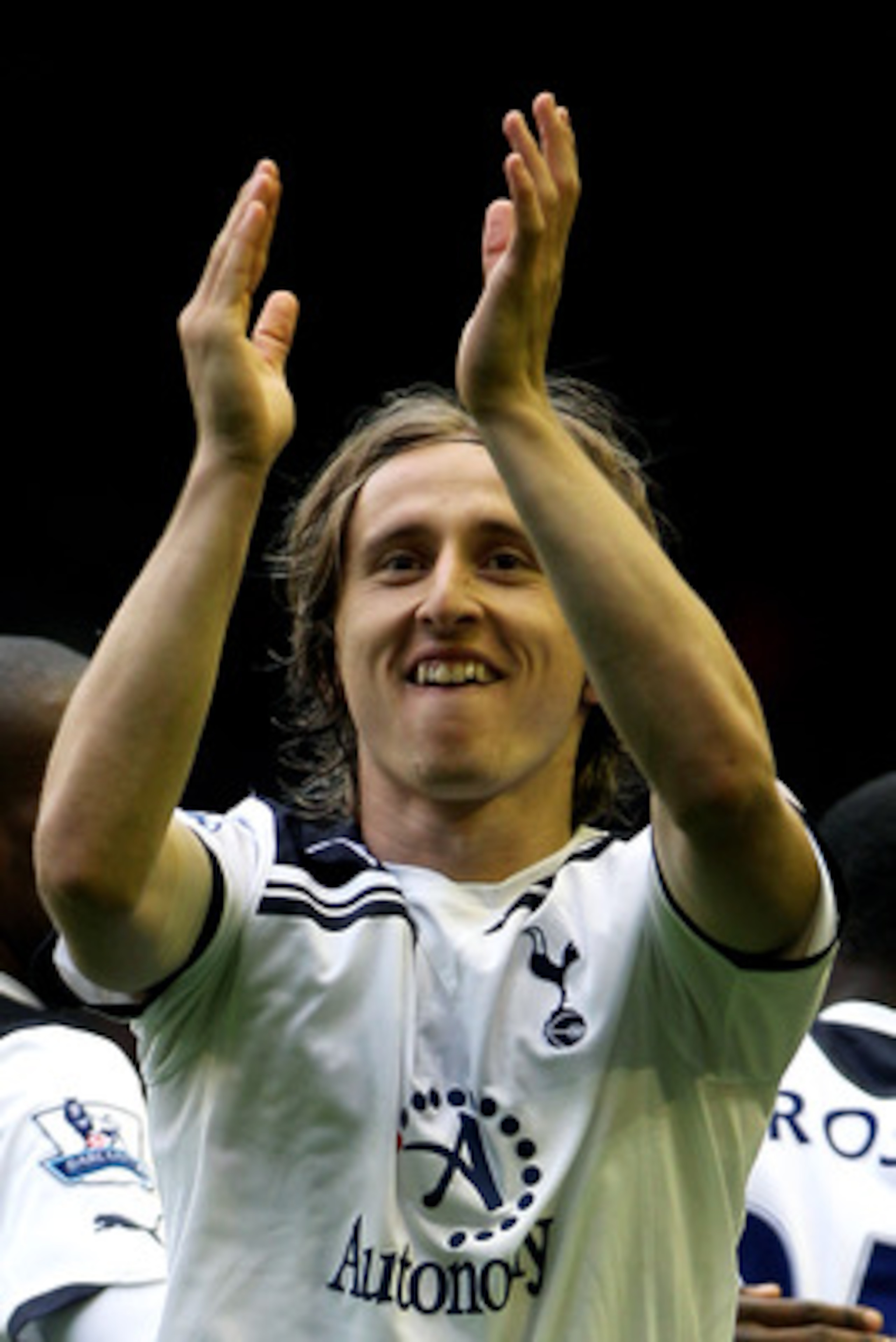LIVERPOOL, ENGLAND - MAY 15:  Luka Modric of Spurs celebrates after scoring his team's second goal from the penalty spot during the Barclays Premier League match between Liverpool and Tottenham Hotspur at Anfield on May 15, 2011 in Liverpool, England.  (P