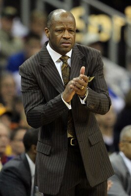 KANSAS CITY, MO - MARCH 10:  Head coach Mike Anderson of the Missouri Tigers reacts to a play against the Texas A&M Aggies during their quarterfinal game in the 2011 Phillips 66 Big 12 Men's Basketball Tournament at Sprint Center on March 10, 2011 in Kans