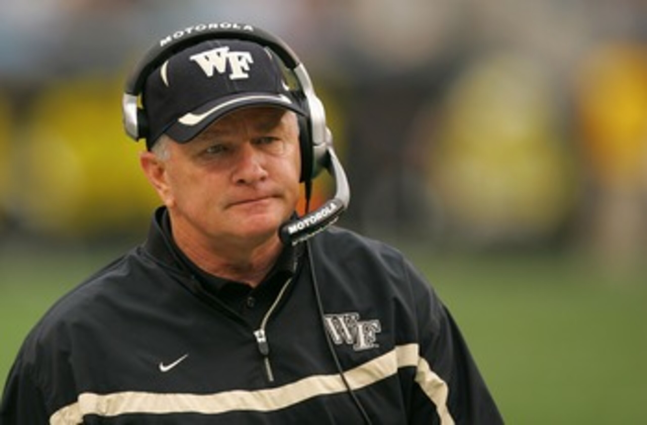 CHARLOTTE, NC - DECEMBER 29: Head coach Jim Grobe of the Wake Forest Demon Deacons watches on during their game against the Connecticut Huskies at Bank of America Stadium on December 29, 2007 in Charlotte, North Carolina. (Photo by Streeter Lecka/Getty CHARLOTTE, NC - DECEMBER 29: Head coach Jim Grobe of the Wake Forest Demon Deacons watches on during their game against the Connecticut Huskies at Bank of America Stadium on December 29, 2007 in Charlotte, North Carolina. (Photo by Streeter Lecka/Getty