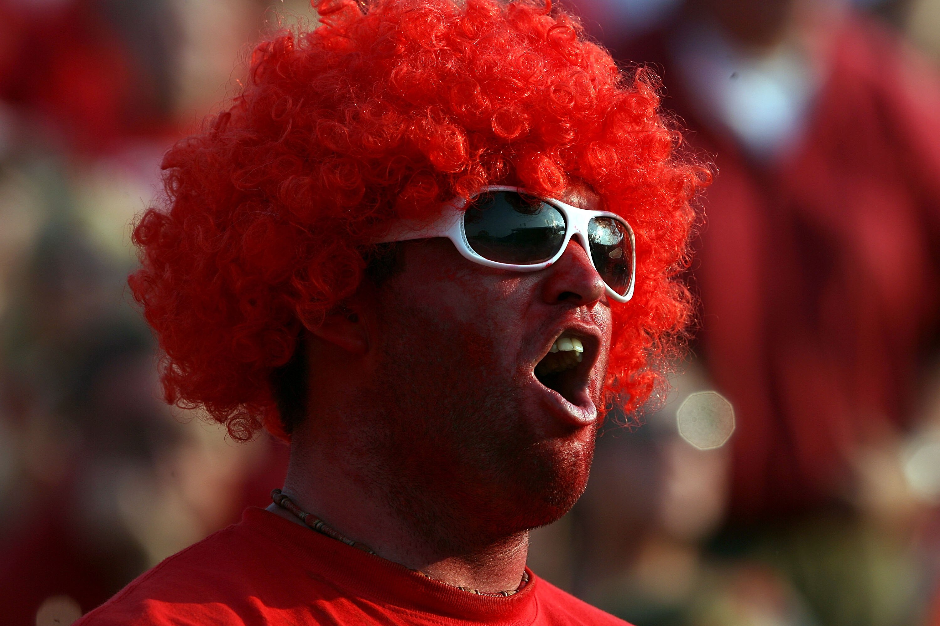 LOUISVILLE, KY - AUGUST 31:  A fan of the Louisville Cardinals is pictured during the game against the Kentucky Wildcats at Papa John's Cardinal Stadium on August 31, 2008 in Louisville, Kentucky.  (Photo by Andy Lyons/Getty Images)
