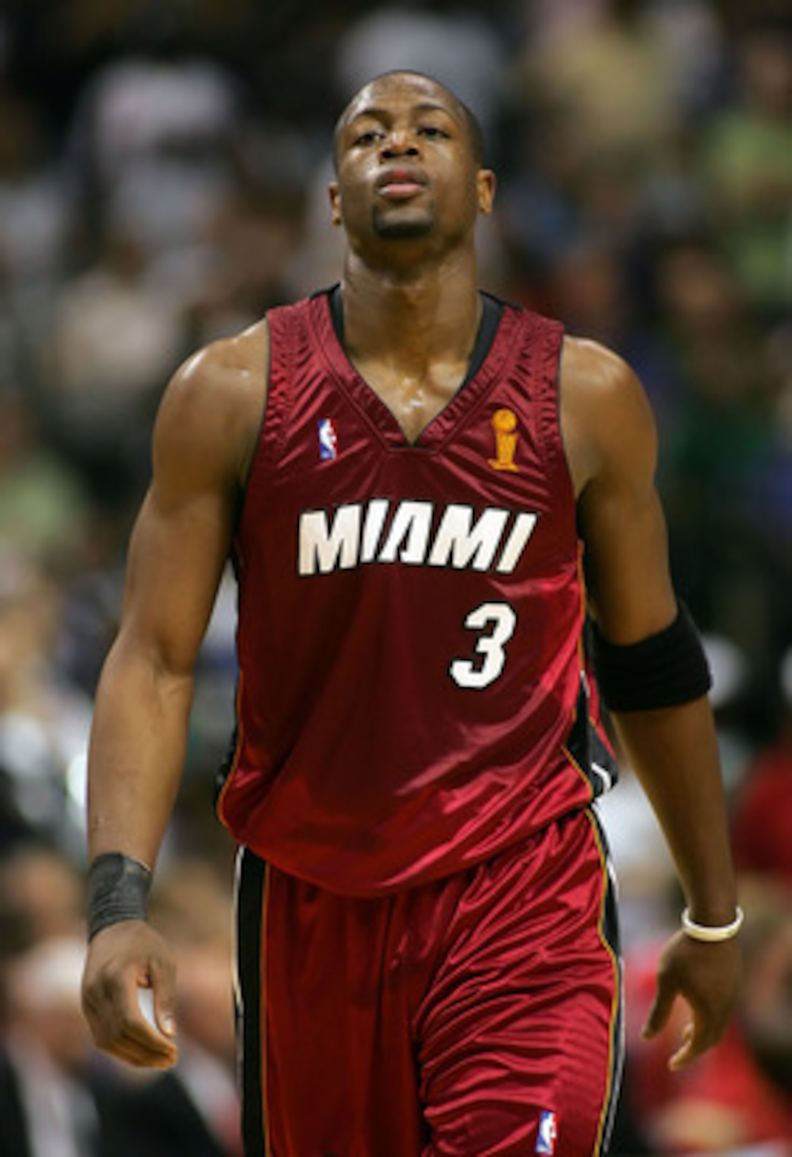 DALLAS - JUNE 20:  Dwyane Wade #3 of the Miami Heat walks down the court in game six of the 2006 NBA Finals on June 20, 2006 at American Airlines Center in Dallas, Texas. The Heat defeated the Mavericks 95-92 to win the NBA title.  NOTE TO USER: User expe