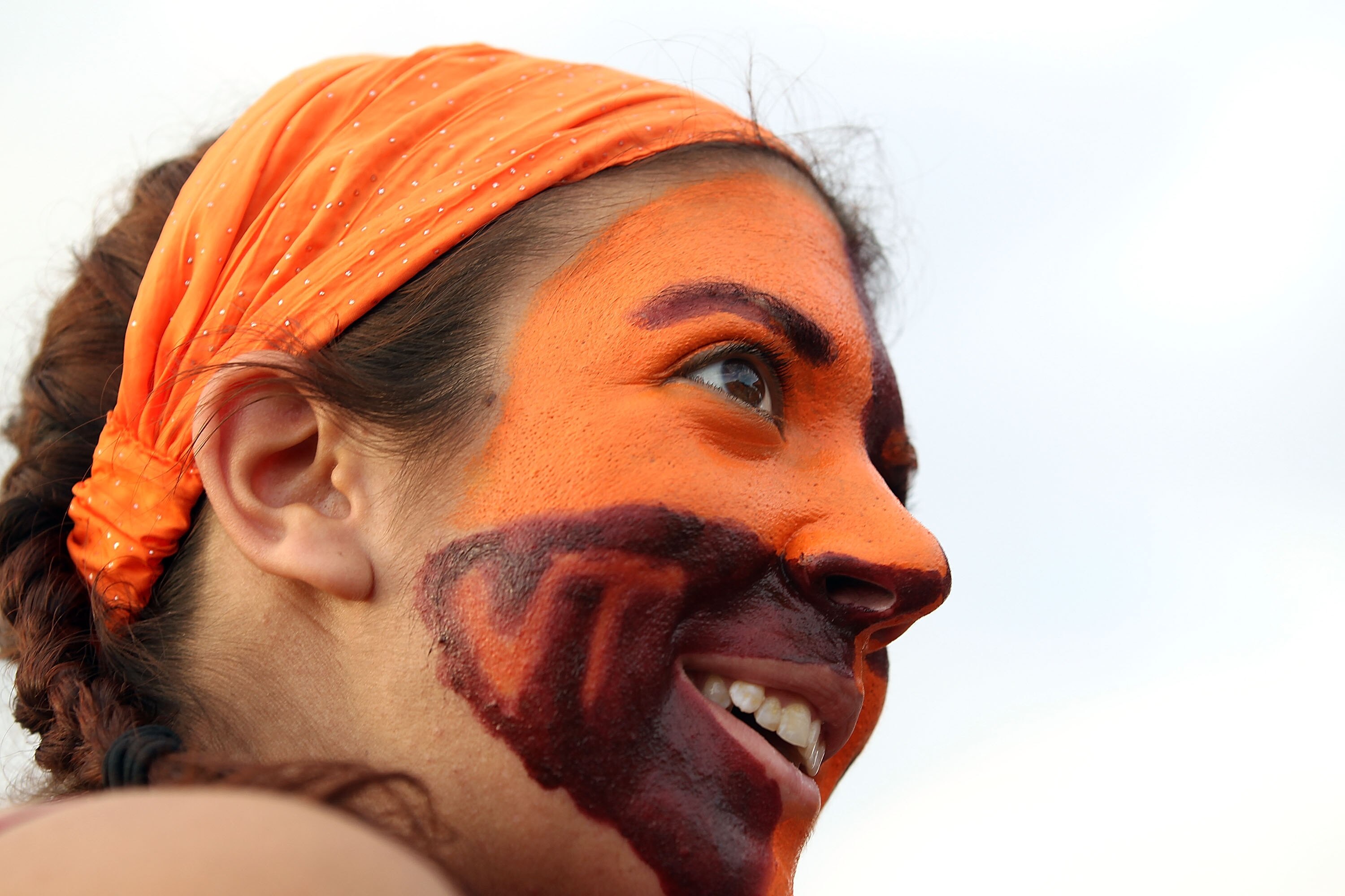 MIAMI, FL - JANUARY 03:  Jillian Goodrich, fan of the Virginai Tech Hokies shows support for her team against the Stanford Cardinal during the 2011 Discover Orange Bowl at Sun Life Stadium on January 3, 2011 in Miami, Florida.  (Photo by Streeter Lecka/Ge