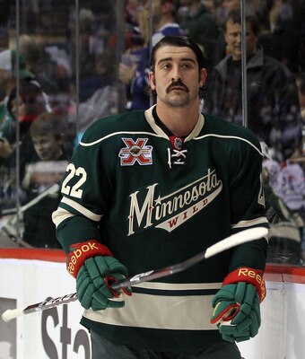 ST PAUL, MN - MARCH 22:  Cal Clutterbuck #22 of the Minnesota Wild skates against the Toronto Maple Leafs at the Xcel Energy Center on March 22, 2011 in St Paul, Minnesota.  (Photo by Bruce Bennett/Getty Images)