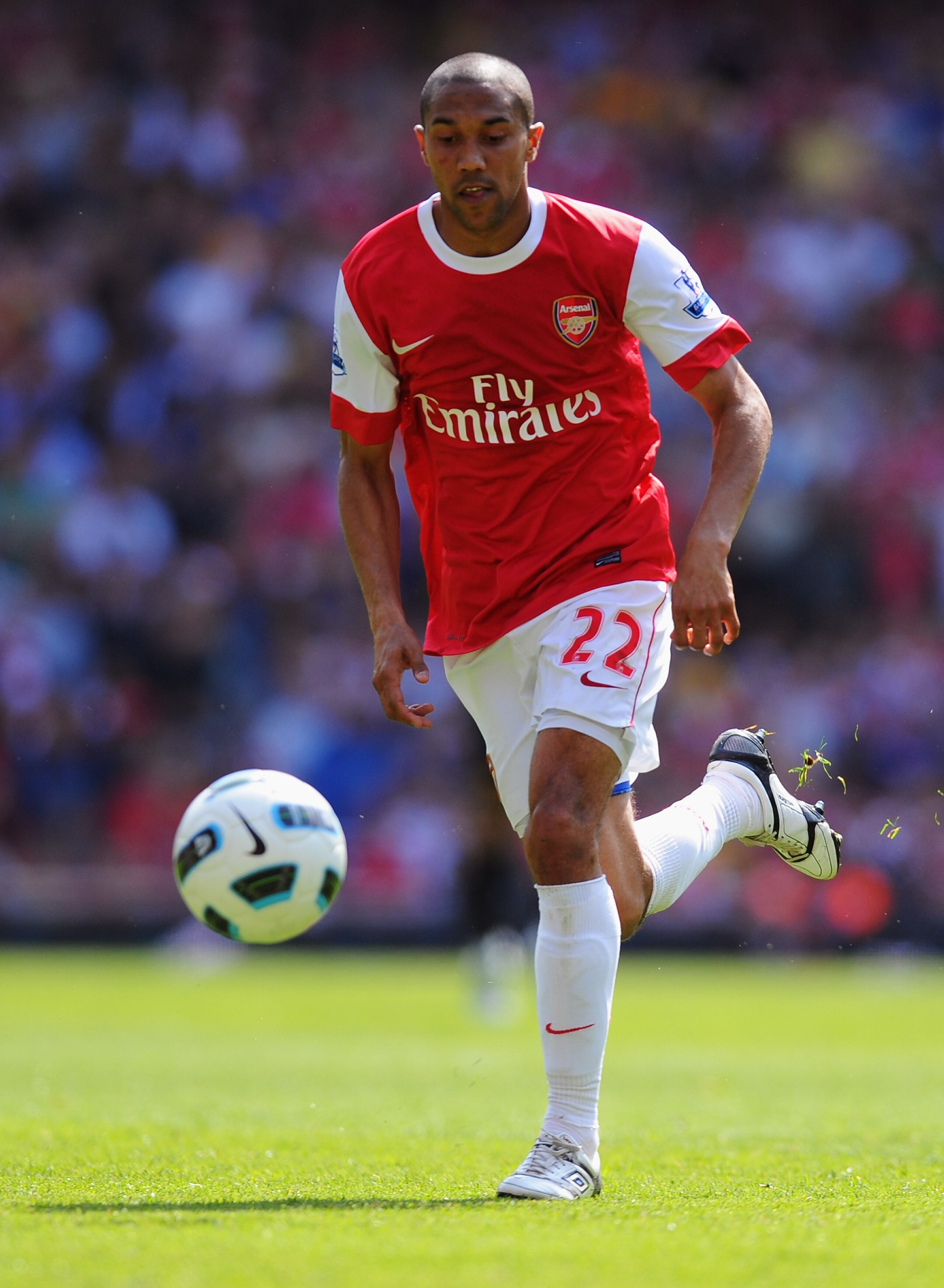 LONDON, ENGLAND - MAY 01:  Gael Clichy of Arsenal in action during the Barclays Premier League match between Arsenal and Manchester United at the Emirates Stadium on May 1, 2011 in London, England.  (Photo by Mike Hewitt/Getty Images)
