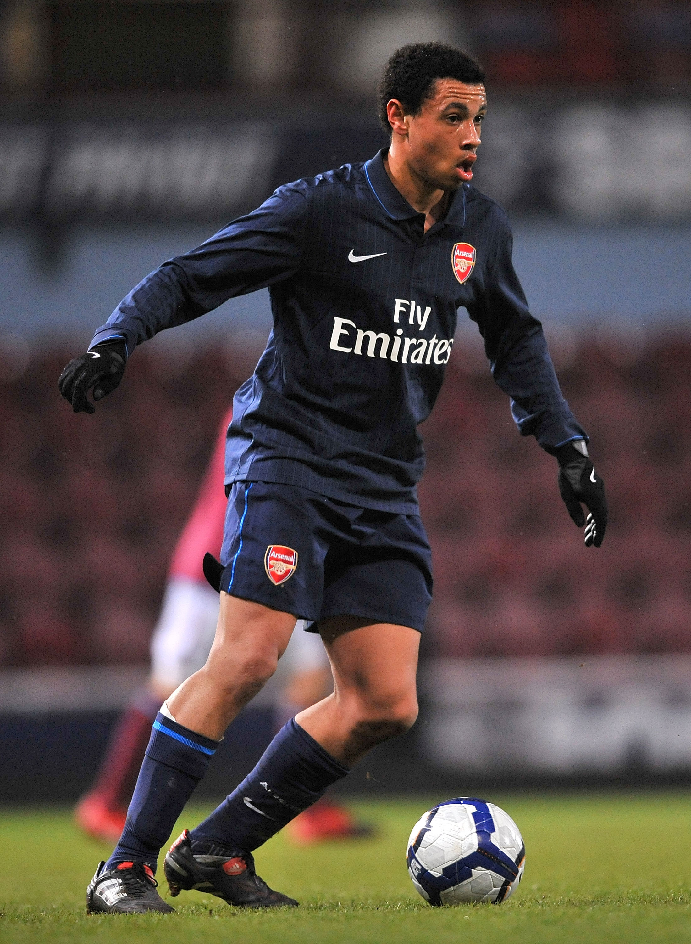 LONDON, ENGLAND - JANUARY 12:  Francis Coquelin of Arsenal in action during the reserves match between West Ham United Reserves and Arsenal Reserves at Boleyn Ground on January 12, 2010 in London, England.  (Photo by Christopher Lee/Getty Images)