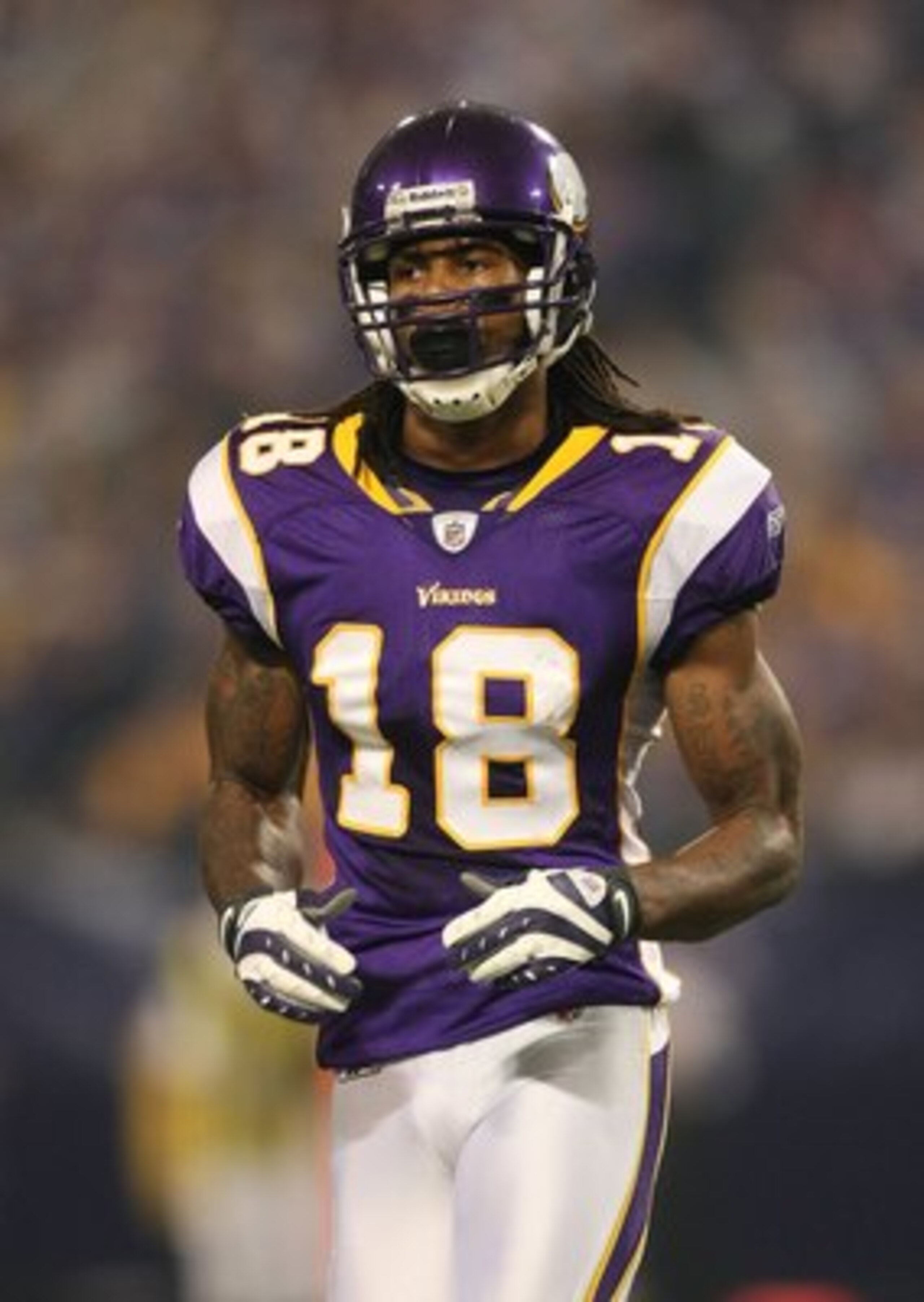 MINNEAPOLIS - NOVEMBER 22: Sidney Rice #18 of the Minnesota Vikings jogs on the field against the Seattle Seahawks at Hubert H. Humphrey Metrodome on November 22, 2009 in Minneapolis, Minnesota. (Photo by Nick Laham/Getty Images) MINNEAPOLIS - NOVEMBER 22: Sidney Rice #18 of the Minnesota Vikings jogs on the field against the Seattle Seahawks at Hubert H. Humphrey Metrodome on November 22, 2009 in Minneapolis, Minnesota. (Photo by Nick Laham/Getty Images)