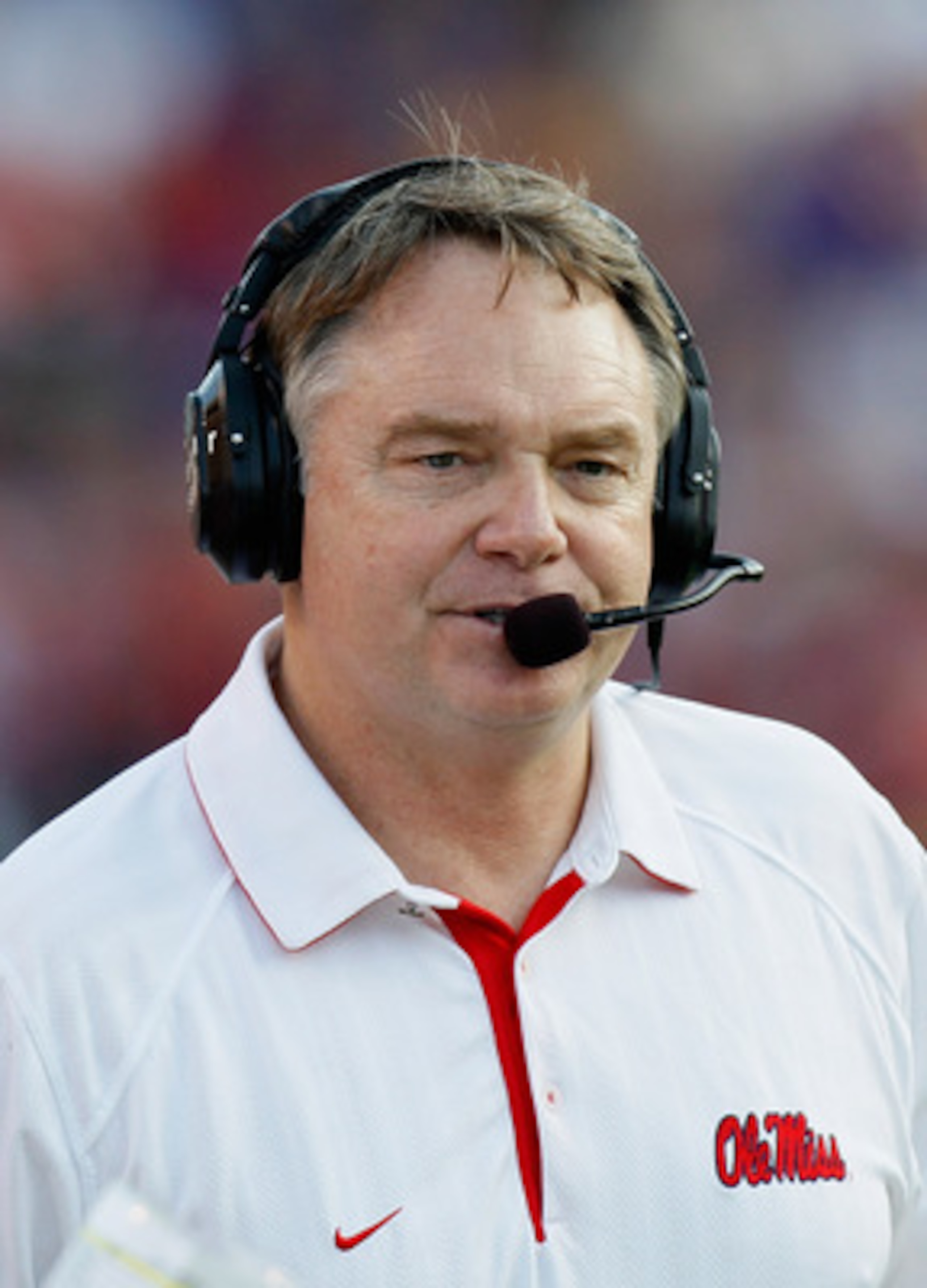 BATON ROUGE, LA - NOVEMBER 20:  Head coach Houston Nutt of the Ole Miss Rebels against the Louisiana State University Tigers at Tiger Stadium on November 20, 2010 in Baton Rouge, Louisiana.  (Photo by Kevin C. Cox/Getty Images)