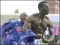 After breaking his long scoring duck