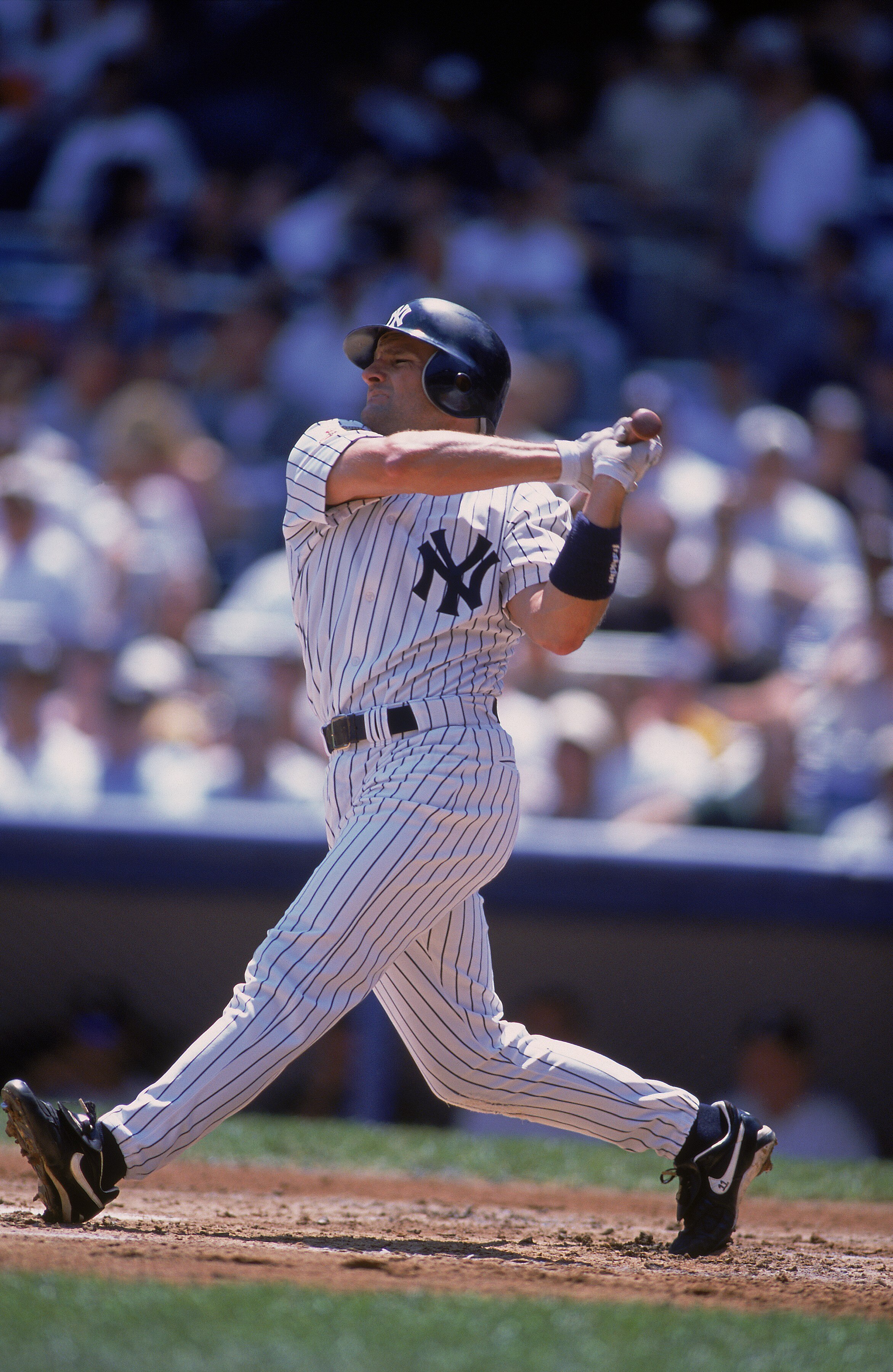 2 Aug 2001:  Chuck Knoblauch #11 of the New York Yankees at bat during the game against the Texas Rangers at Yankee stadium in the Bronx, New York. The Rangers defeated the Yankees 12-2.Mandatory Credit: Al Bello  /Allsport