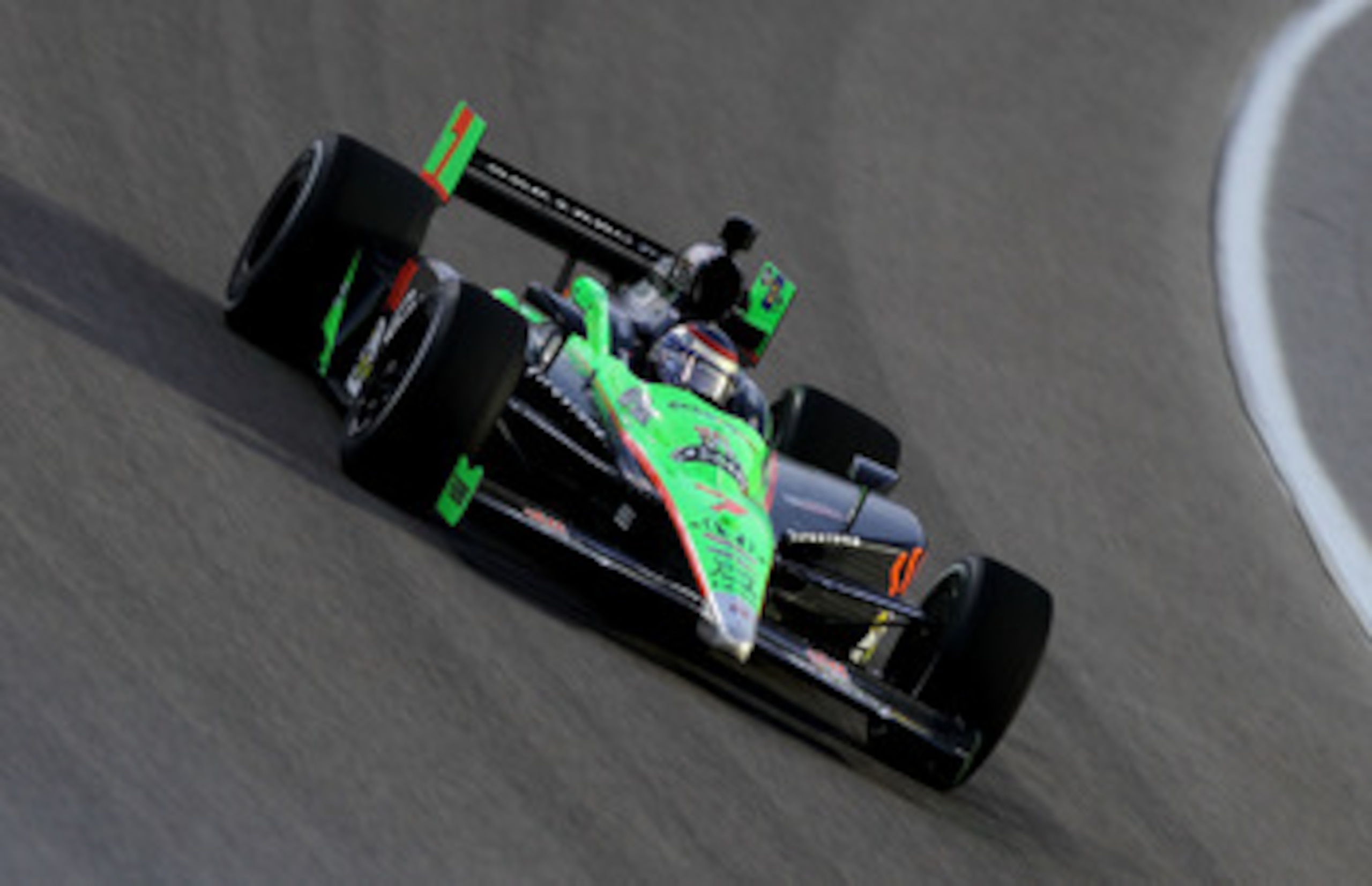 HOMESTEAD, FL - OCTOBER 02: Danica Patrick drives the #7 Andretti Autosport Team GoDaddy.com Dallara Honda during the Cafes do Brasil Indy 300 at Homestead-Miami Speedway on October 2, 2010 in Homestead, Florida.  (Photo by Nick Laham/Getty Images)