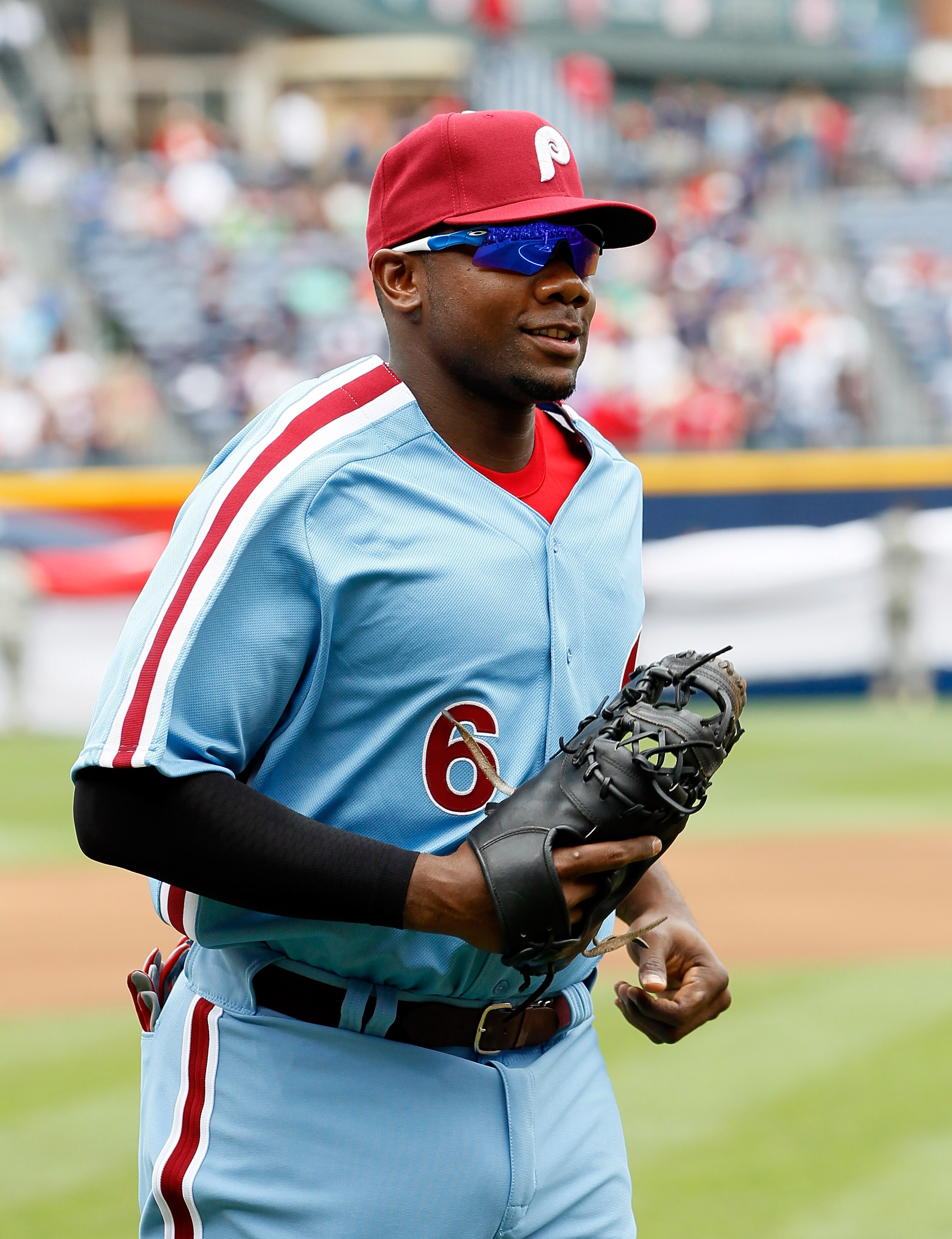 ATLANTA, GA - MAY 15:  Ryan Howard #6 of the Philadelphia Phillies against the Atlanta Braves at Turner Field on May 15, 2011 in Atlanta, Georgia.  (Photo by Kevin C. Cox/Getty Images)