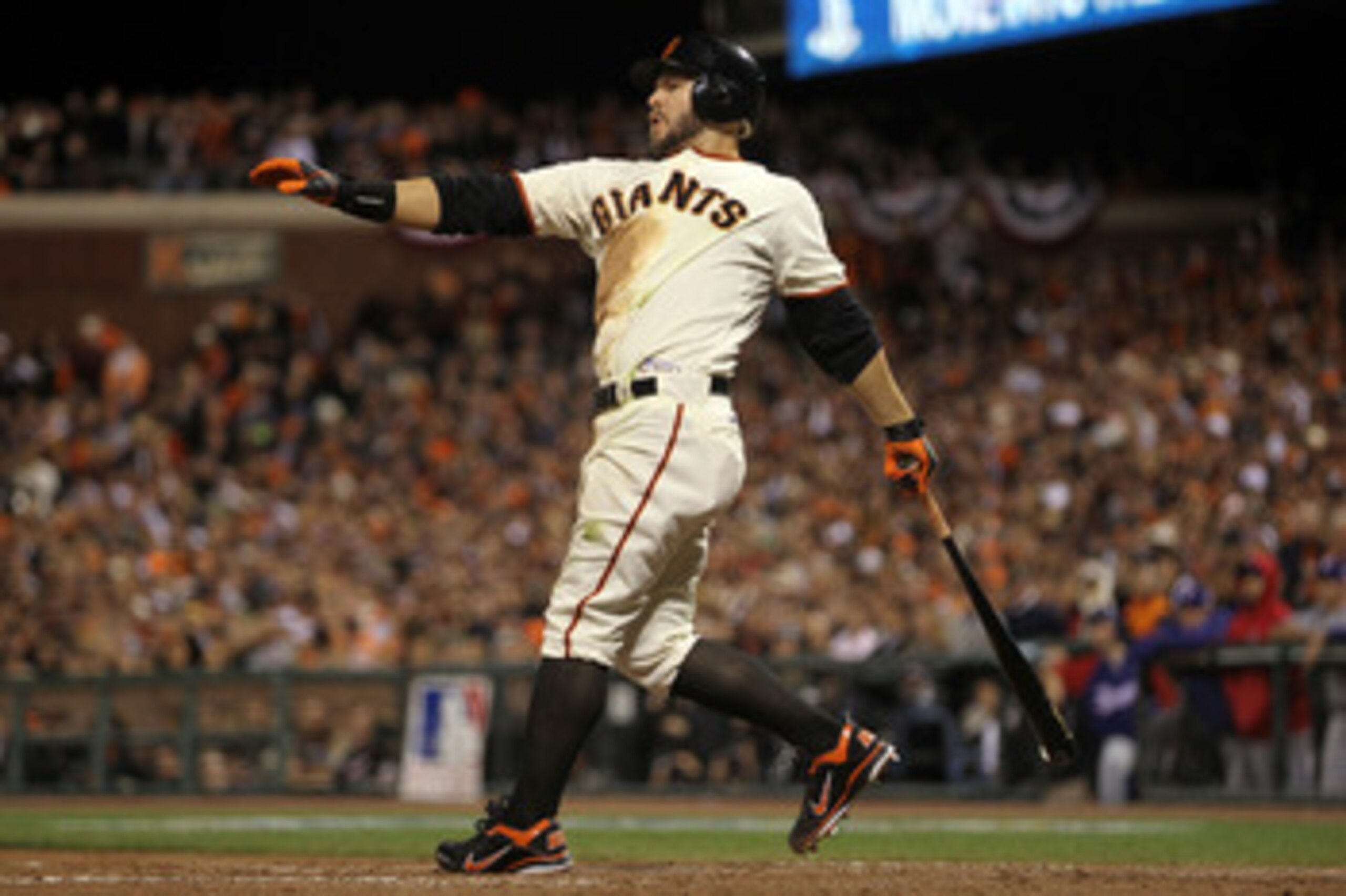 SAN FRANCISCO - OCTOBER 28: Cody Ross #13 of the San Francisco Giants swings while taking on the Texas Rangers in Game Two of the 2010 MLB World Series at AT&T Park on October 28, 2010 in San Francisco, California. (Photo by Doug Pensinger/Getty Images) SAN FRANCISCO - OCTOBER 28: Cody Ross #13 of the San Francisco Giants swings while taking on the Texas Rangers in Game Two of the 2010 MLB World Series at AT&T Park on October 28, 2010 in San Francisco, California. (Photo by Doug Pensinger/Getty Images)