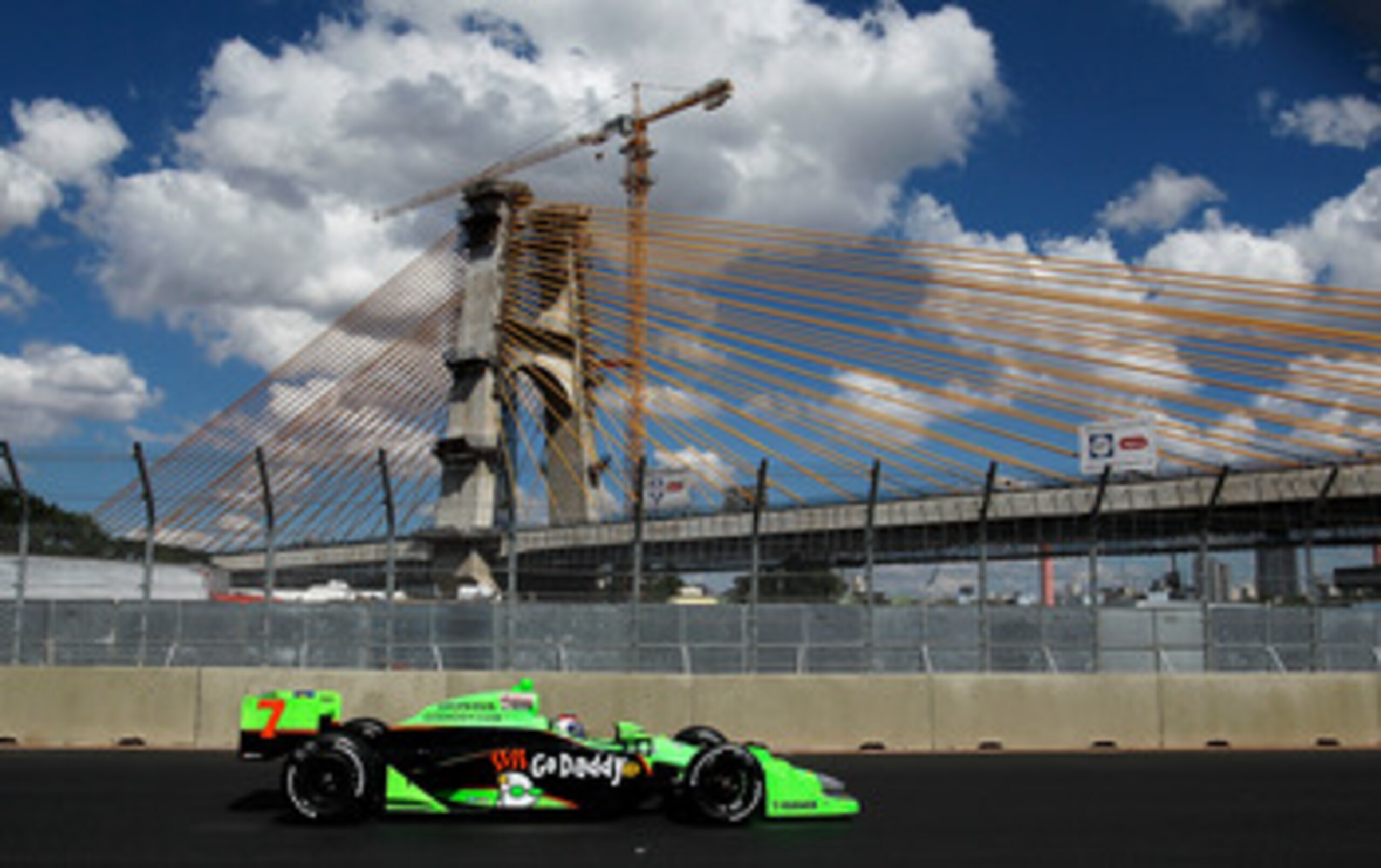 SAO PAULO, BRAZIL - APRIL 30:  Danica Patrick of the United States drives her #7 Go Daddy.com Andretti Autosport Dallara Honda during practice for the IndyCar Series Itaipava Sao Paulo Indy 300 on April 30, 2011 in Sao Paulo, Brazil.  (Photo by Jonathan F