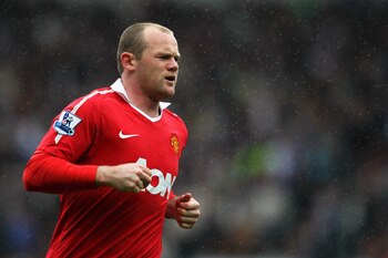 BLACKBURN, ENGLAND - MAY 14:  Wayne Rooney of Manchester United in action during the Barclays Premier League match between Blackburn Rovers and Manchester United at Ewood park on May 14, 2011 in Blackburn, England.  (Photo by Dean Mouhtaropoulos/Getty Ima