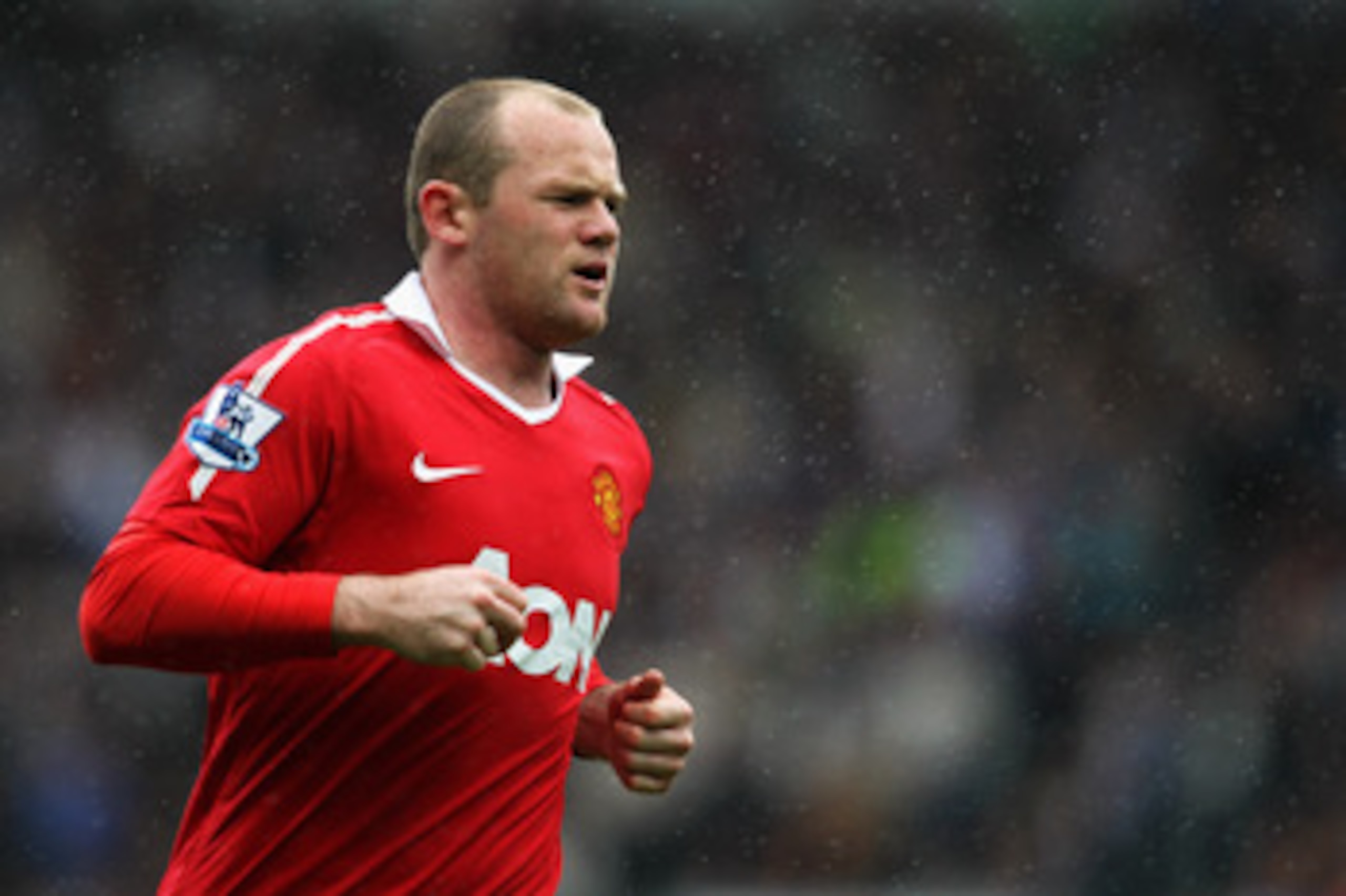 BLACKBURN, ENGLAND - MAY 14:  Wayne Rooney of Manchester United in action during the Barclays Premier League match between Blackburn Rovers and Manchester United at Ewood park on May 14, 2011 in Blackburn, England.  (Photo by Dean Mouhtaropoulos/Getty Ima