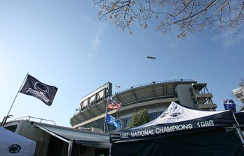 STATE COLLEGE, PA - NOVEMBER 7: A view of the south end of Beaver Stadium before a game between the Penn State Nittany Lions and the Ohio State Buckeyes on November 7, 2009 at Beaver Stadium in State College, Pennsylvania. (Photo by Hunter Martin/Getty Im