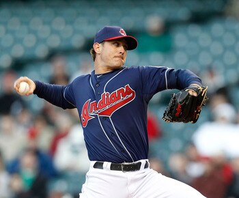 CLEVELAND - APRIL 05: Josh Tomlin #43 of the Cleveland Indians pitches in the second inning of the game against the Boston Red Sox at Progressive Field on April 5, 2011 in Cleveland, Ohio.  (Photo by Leon Halip/Getty Images)