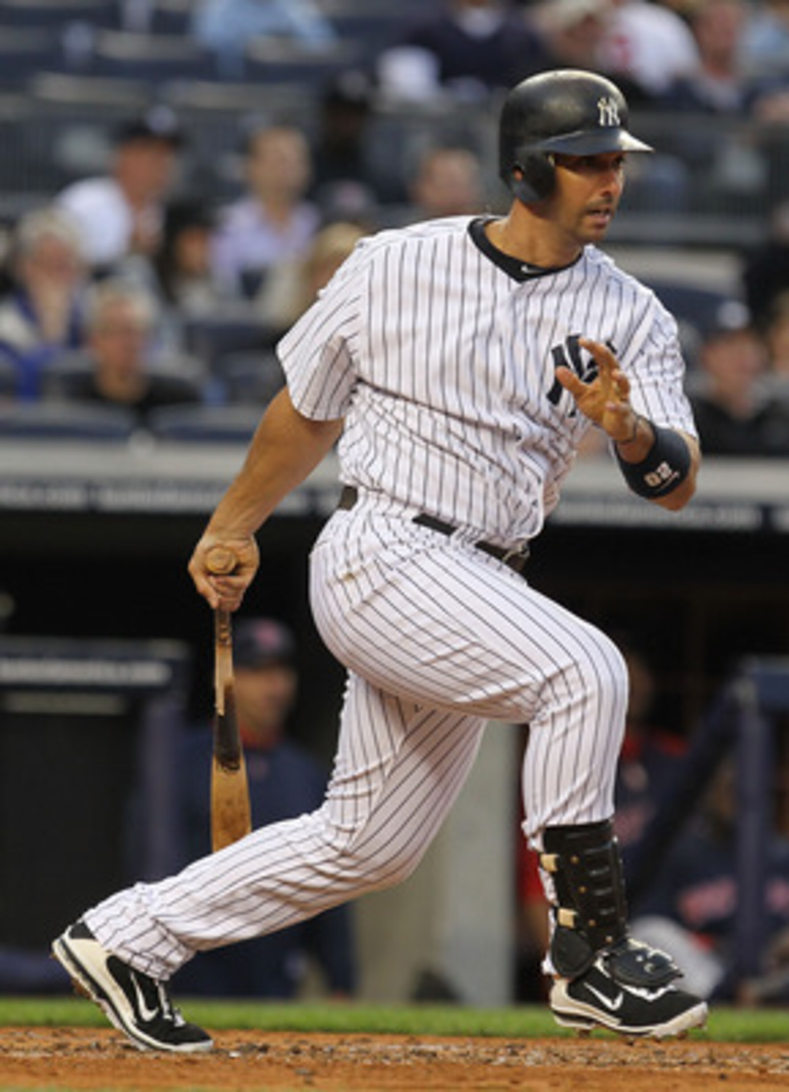 NEW YORK, NY - MAY 13:  Jorge Posada #20 of the New York Yankees in action against the Boston Red Sox during their game on May 13, 2011 at Yankee Stadium in the Bronx borough of New York City.  (Photo by Al Bello/Getty Images)