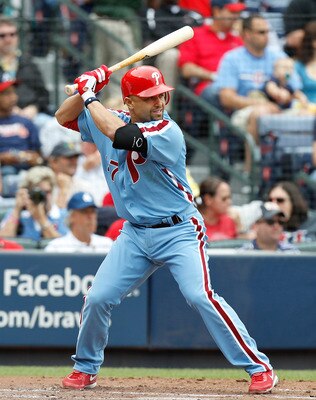 ATLANTA, GA - MAY 15:  Placido Polanco #27 of the Philadelphia Phillies against the Atlanta Braves at Turner Field on May 15, 2011 in Atlanta, Georgia.  (Photo by Kevin C. Cox/Getty Images)