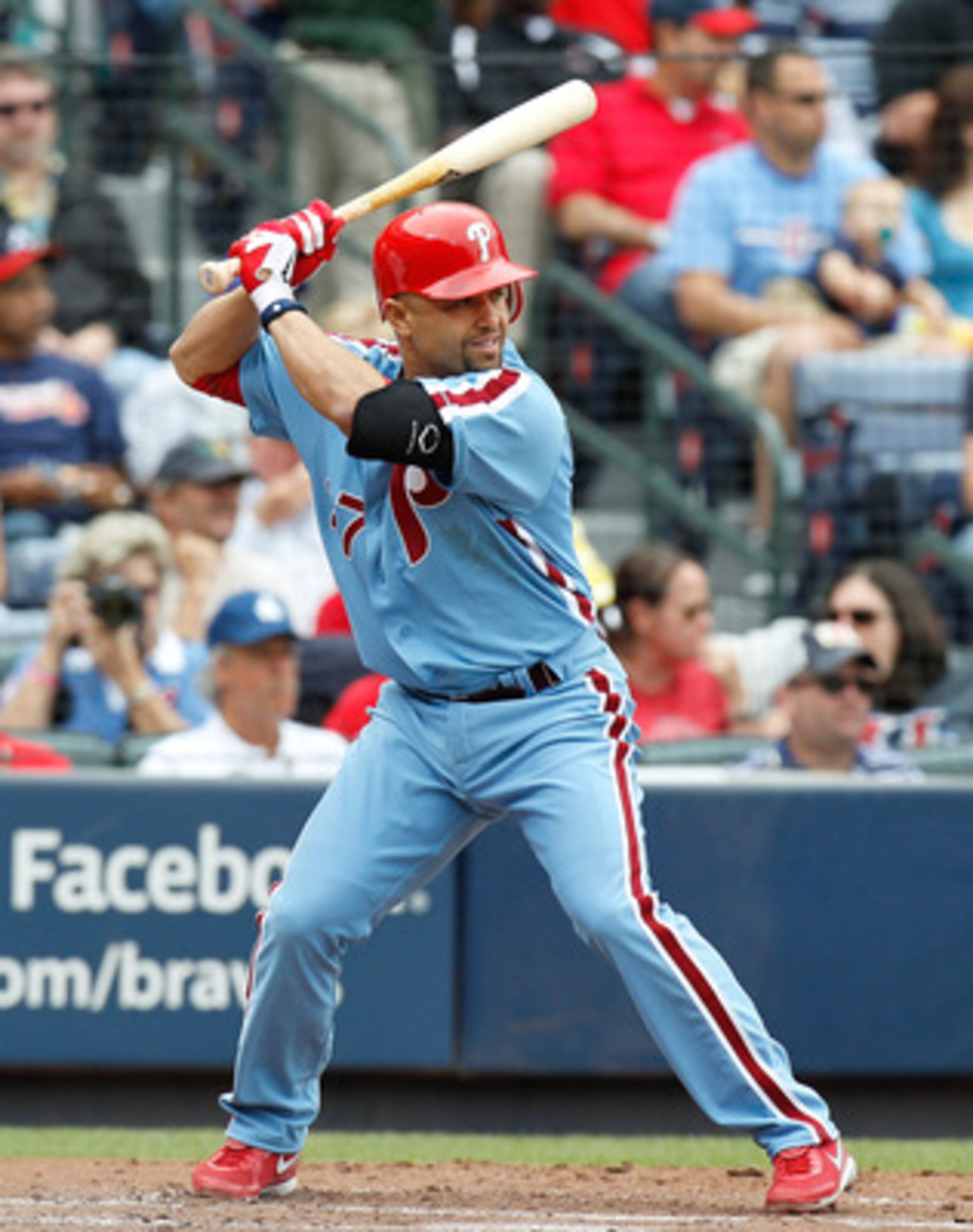 ATLANTA, GA - MAY 15:  Placido Polanco #27 of the Philadelphia Phillies against the Atlanta Braves at Turner Field on May 15, 2011 in Atlanta, Georgia.  (Photo by Kevin C. Cox/Getty Images)