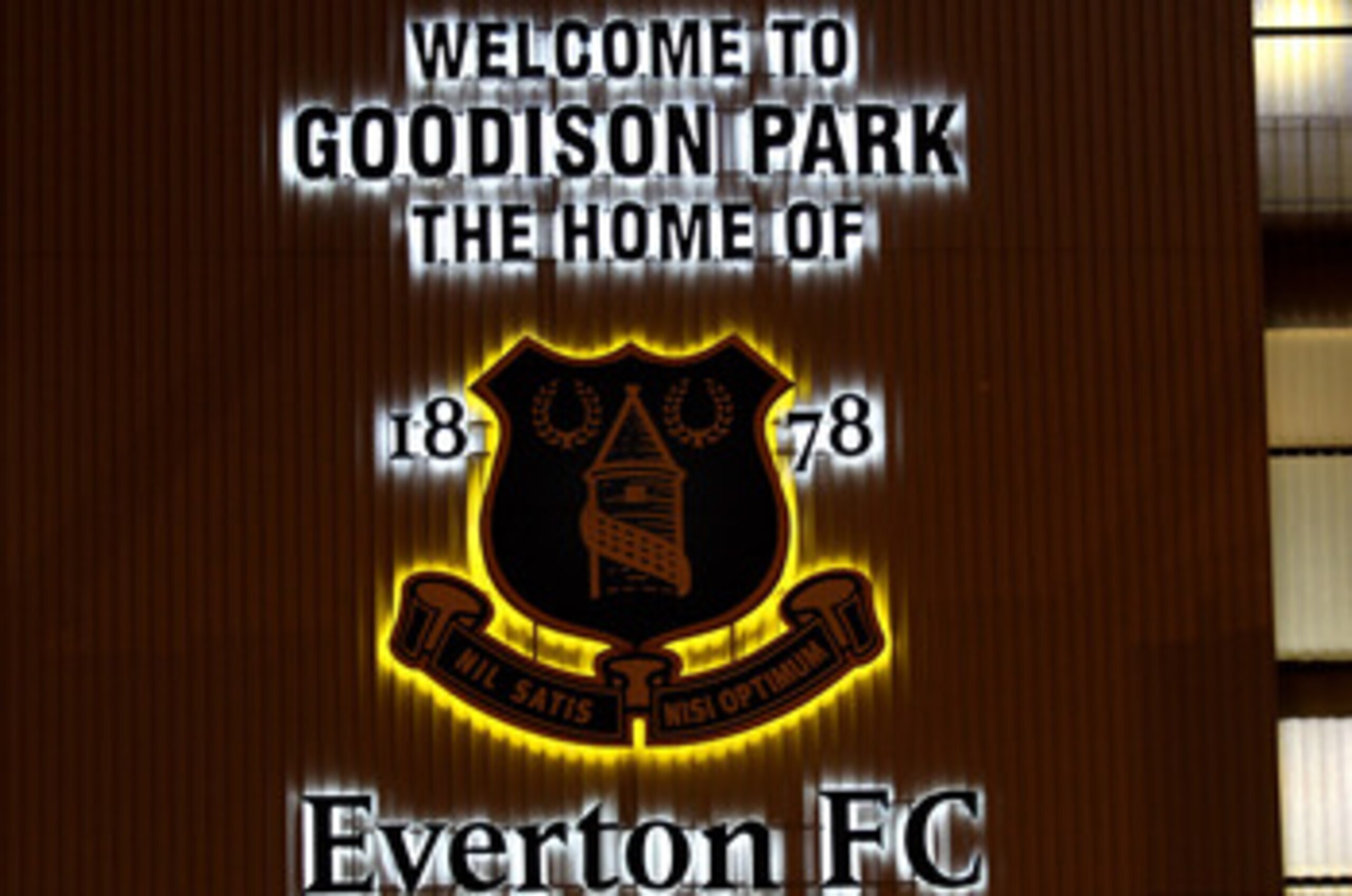 LIVERPOOL, ENGLAND - JANUARY 05:  General View of the Everton Club Crest prior to the Barclays Premier League match between Everton and Tottenham Hotspur at Goodison Park on January 5, 2011 in Liverpool, England.  (Photo by Alex Livesey/Getty Images)