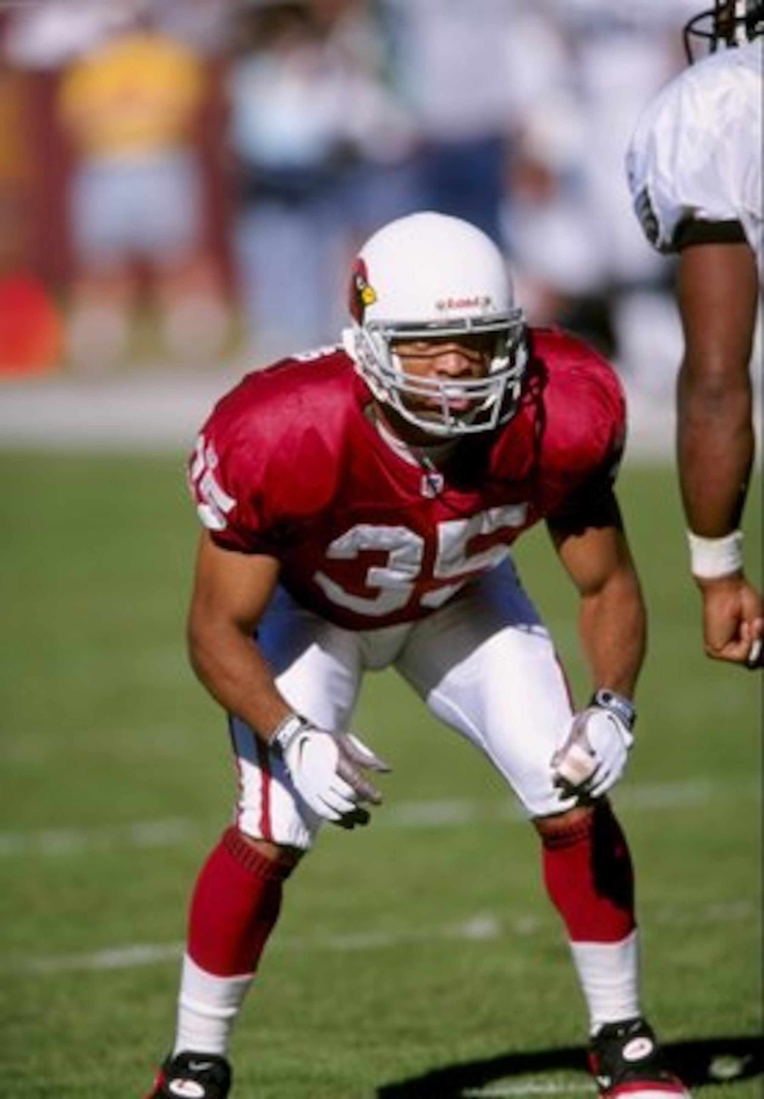 2 Nov 1997:  Defensive back Aeneas Williams of the Arizona Cardinals  looks on during a game against the Philadelphia Eagles at Sun Devil Stadium in Tempe, Arizona.  The Cardinals won the game, 31-21. Mandatory Credit: Stephen Dunn  /Allsport