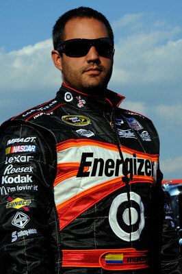 CHARLOTTE, NC - MAY 20:  Juan Pablo Montoya, driver of the #42 Energizer Chevrolet, looks on during qualifying for the NASCAR Sprint All-Star Race at Charlotte Motor Speedway on May 20, 2011 in Charlotte, North Carolina.  (Photo by John Harrelson/Getty Im
