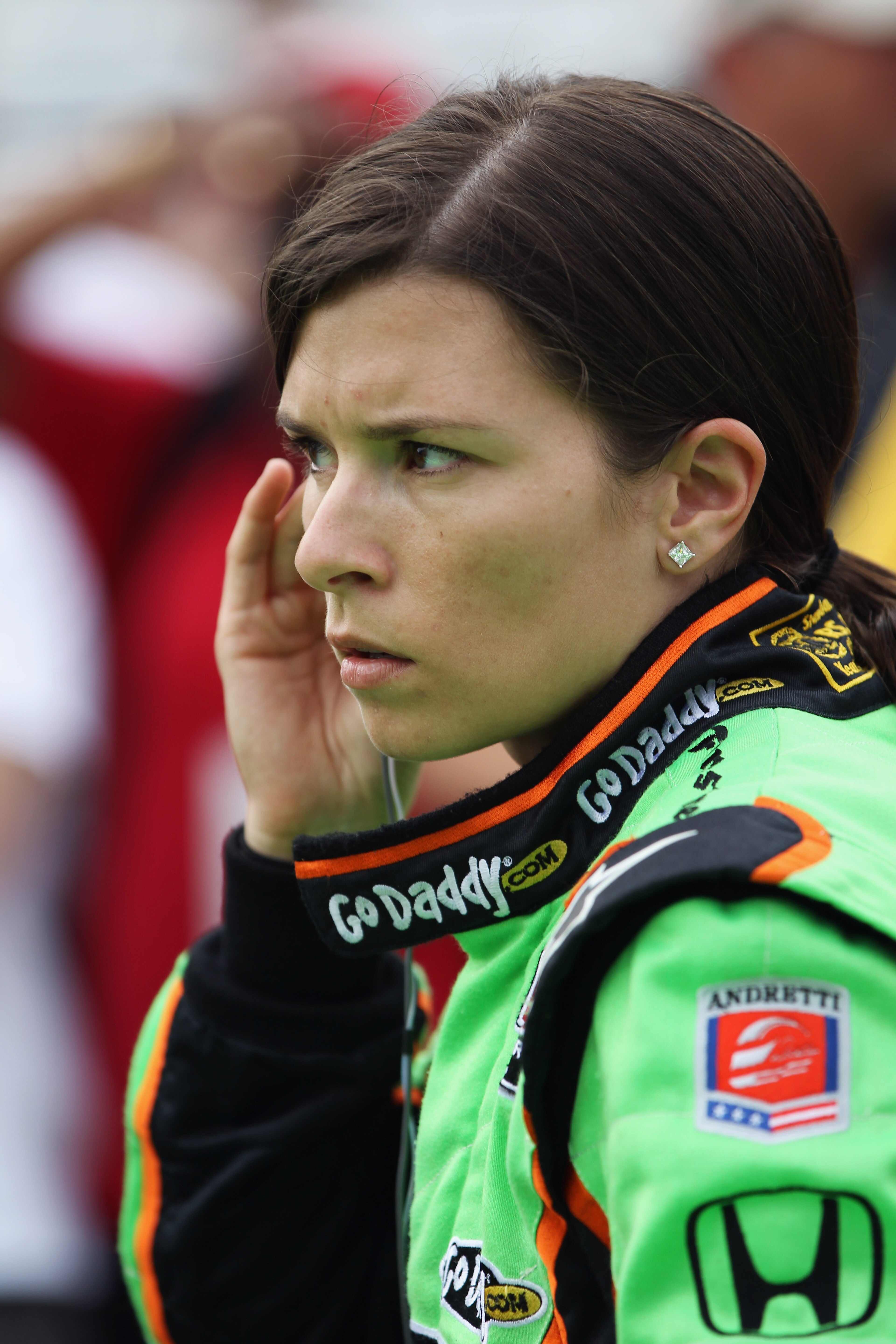 INDIANAPOLIS, IN - MAY 22:  Danica Patrick, driver of the #7 Team GoDaddy Dallara Honda, suits up as she prepares to qualify for the Indianapolis 500 on May 22, 2011 at Indianapolis Motor Speedway in Indianapolis, Indiana.  (Photo by Jamie Squire/Getty Im