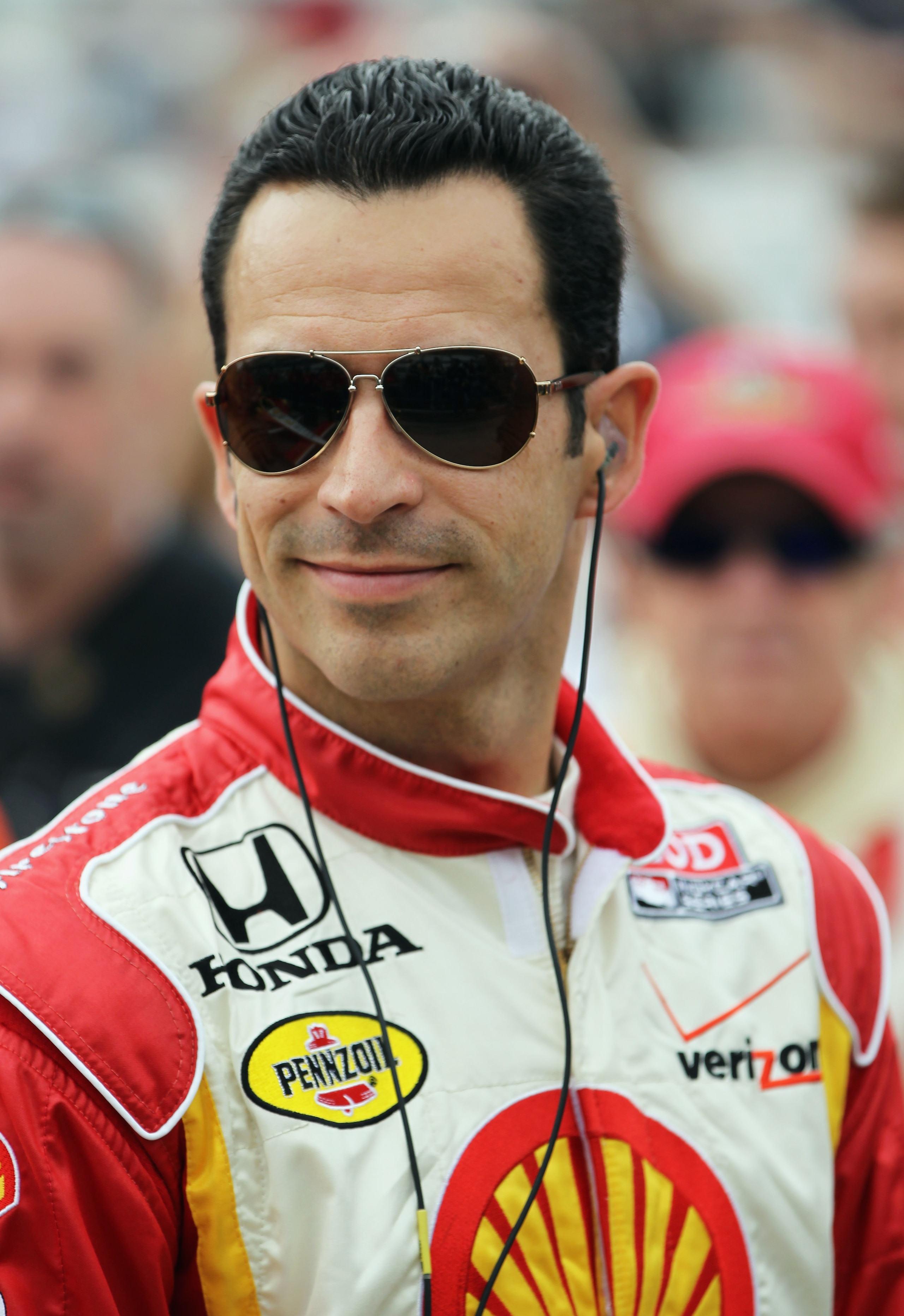 INDIANAPOLIS, IN - MAY 21:  Helio Castroneves of Brazil, driver of the Shell V-Power/Penzoil Ultra Team Penske Dallara Honda, waits his turn during qualifying for the Indianapolis 500 on May 21, 2011 at Indianapolis Motor Speedway in Indianapolis, Indiana