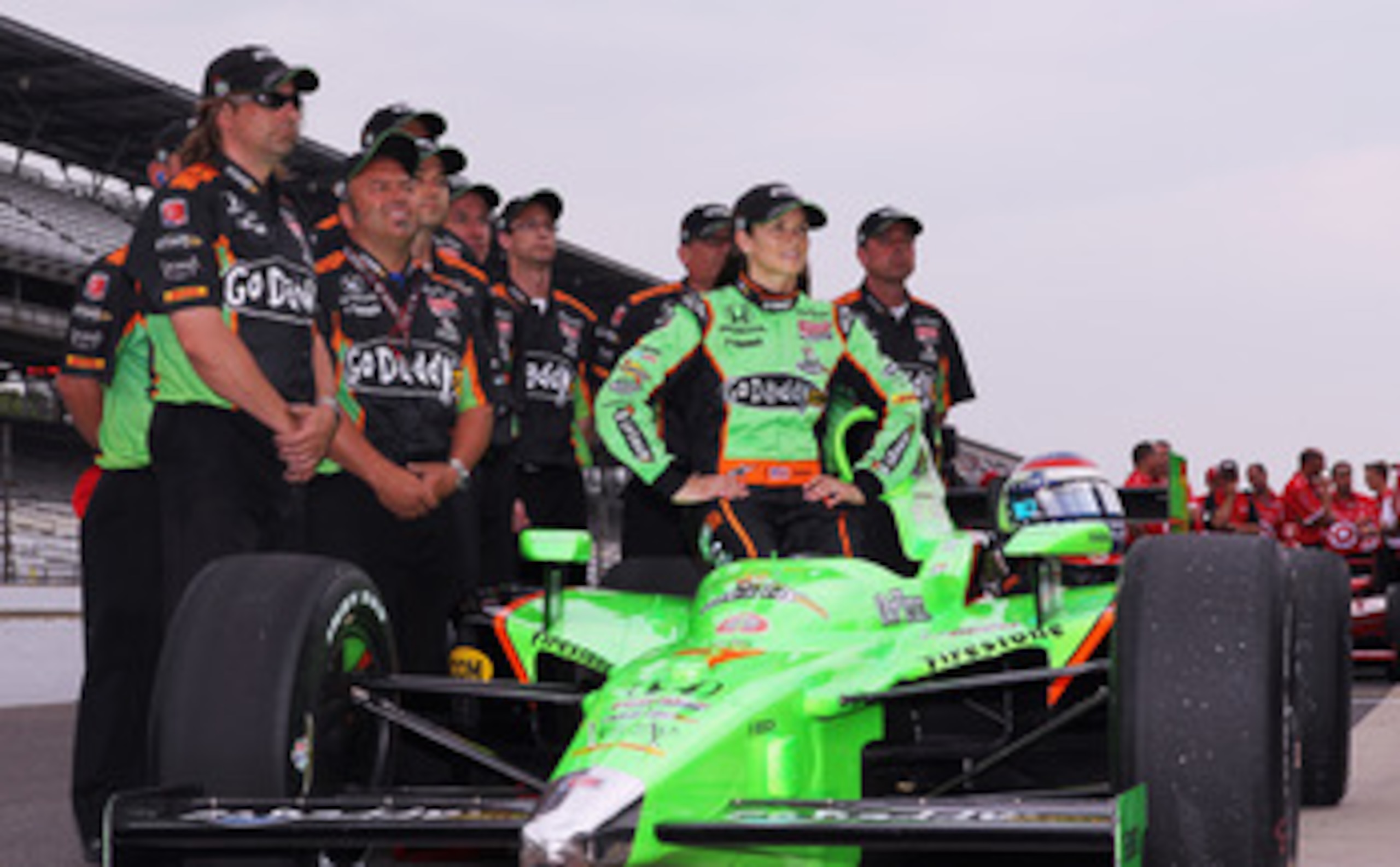 INDIANAPOLIS, IN - MAY 21: Danica Patrick, driver of the #7 Team GoDaddy Dallara Honda, poses for an official portrait during qualifying for the Indianapolis 500 on May 21, 2011 at Indianapolis Motor Speedway in Indianapolis, Indiana. (Photo by Jamie Sq INDIANAPOLIS, IN - MAY 21: Danica Patrick, driver of the #7 Team GoDaddy Dallara Honda, poses for an official portrait during qualifying for the Indianapolis 500 on May 21, 2011 at Indianapolis Motor Speedway in Indianapolis, Indiana. (Photo by Jamie Sq