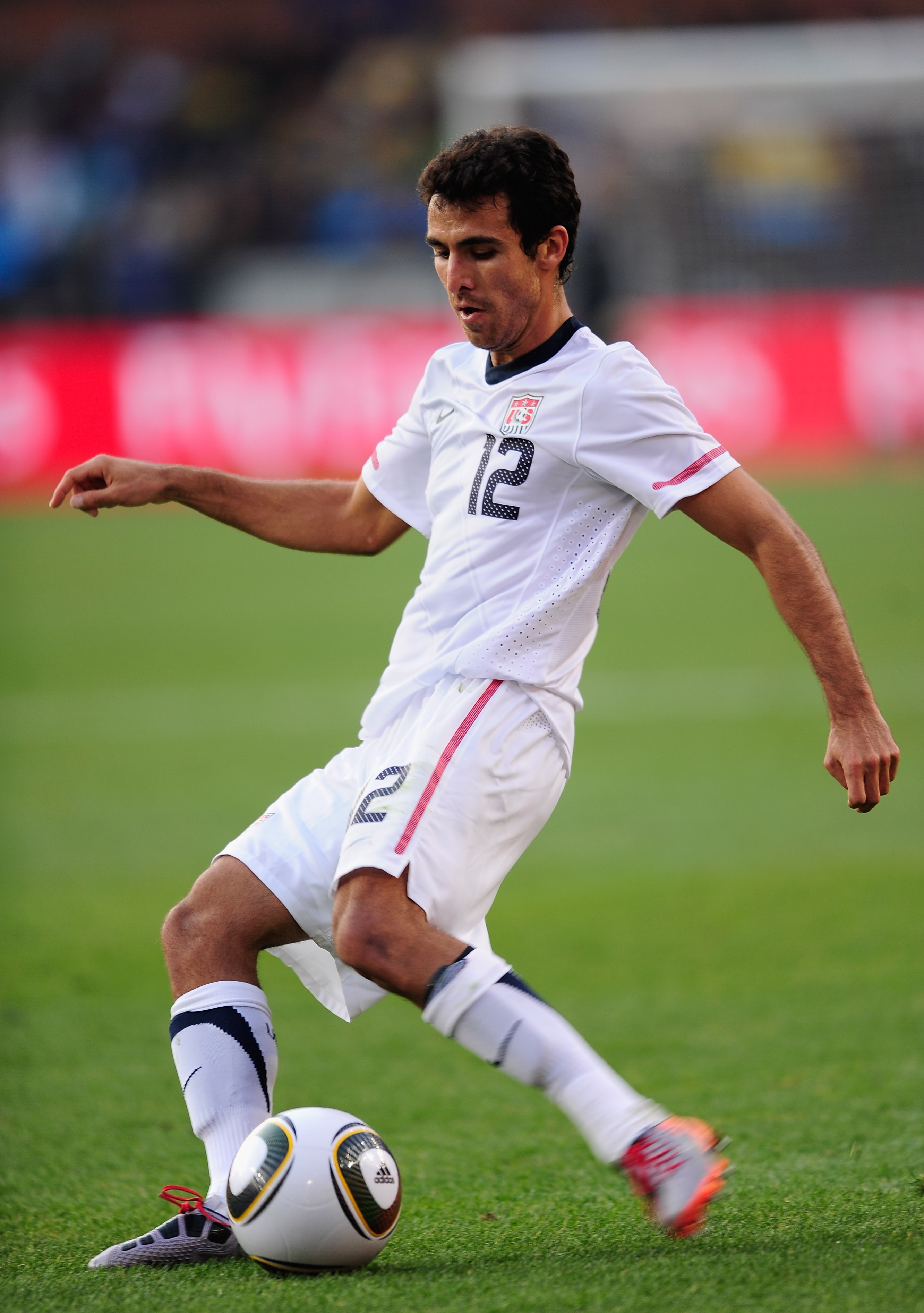 PRETORIA, SOUTH AFRICA - JUNE 23:  Jonathan Bornstein of USA in action during the 2010 FIFA World Cup South Africa Group C match between USA and Algeria at the Loftus Versfeld Stadium on June 23, 2010 in Tshwane/Pretoria, South Africa.  (Photo by Stuart F