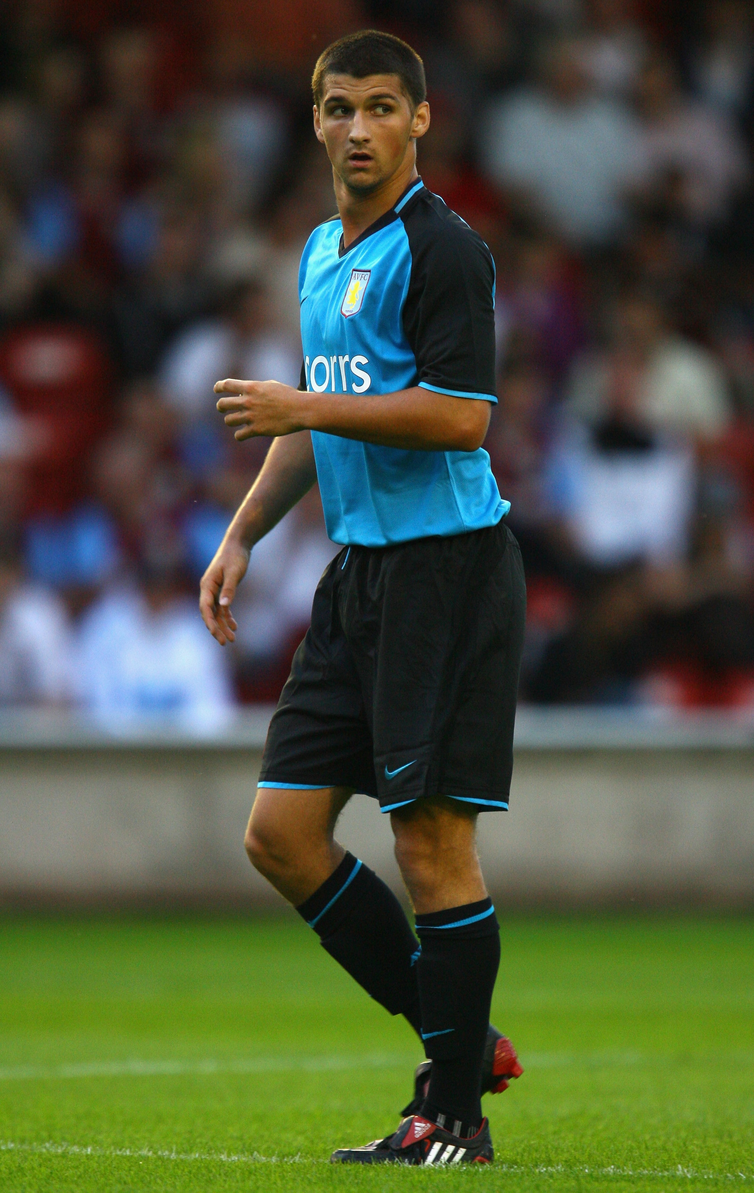 WALSALL, UNITED KINGDOM - JULY 22:  Eric Lichaj of Aston Villa in action during the Pre Season Friendly match between Walsall and Aston Villa at the Bescot Stadium on July 22, 2008 in Walsall, England.  (Photo by Paul Gilham/Getty Images)