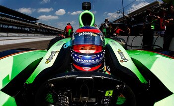 INDIANAPOLIS - MAY 20:  Danica Patrick driver of the #7 Team GoDaddy Andretti Autosport Dallara Honda sits in the pits during practice for the the 95th Indianapolis 500 Mile Race at the Indianapolis Motor Speedway on May 20, 2011 in Indianapolis, Indiana.