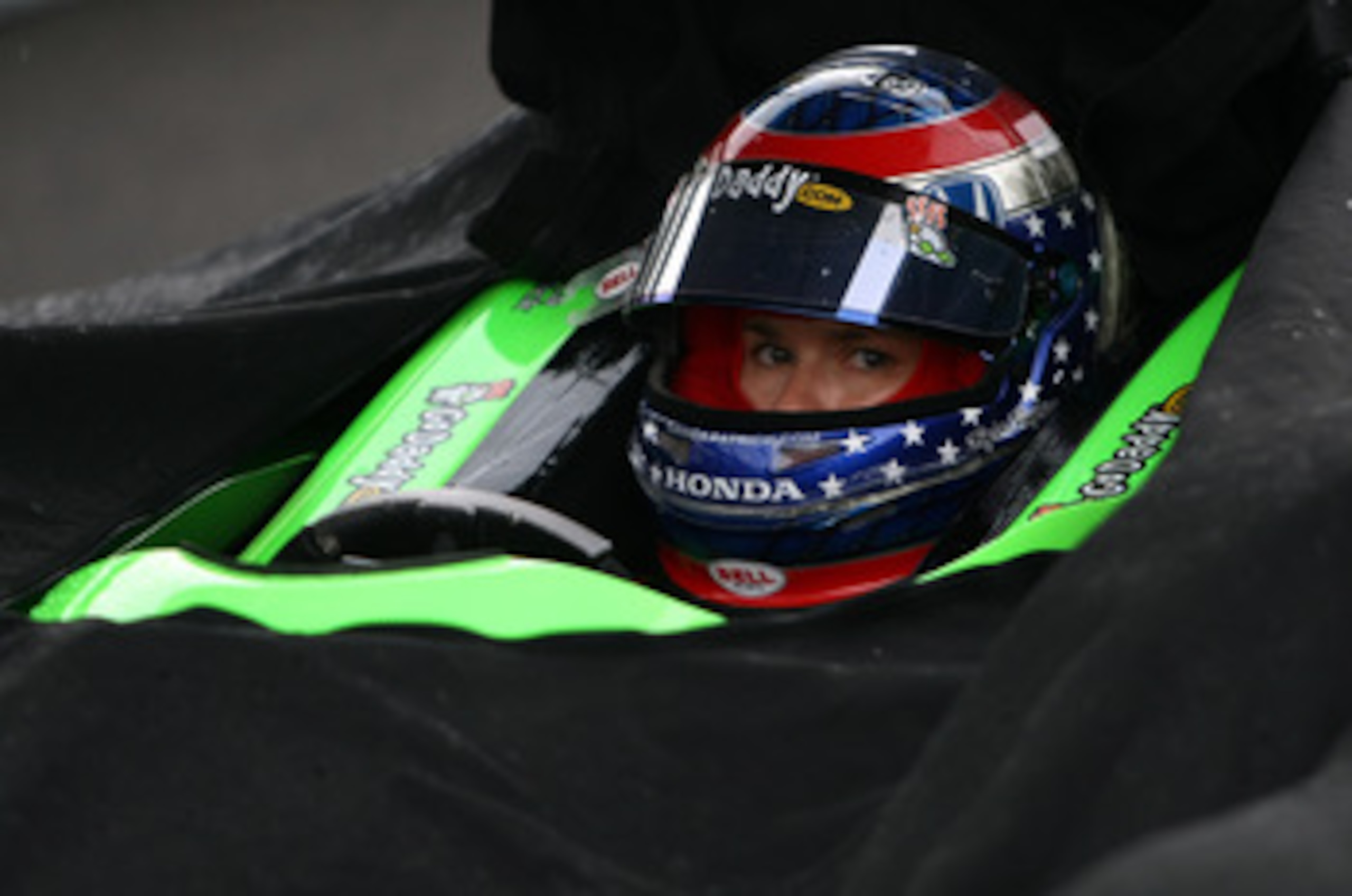 INDIANAPOLIS - MAY 22: Danica Patrick waits in her #7 Team GoDaddy Andretti Autosport Dallara Honda as qualifying is halted for rain during the the 95th Indianapolis 500 Mile Race at the Indianapolis Motor Speedway on May 22, 2011 in Indianapolis, Indian INDIANAPOLIS - MAY 22: Danica Patrick waits in her #7 Team GoDaddy Andretti Autosport Dallara Honda as qualifying is halted for rain during the the 95th Indianapolis 500 Mile Race at the Indianapolis Motor Speedway on May 22, 2011 in Indianapolis, Indian