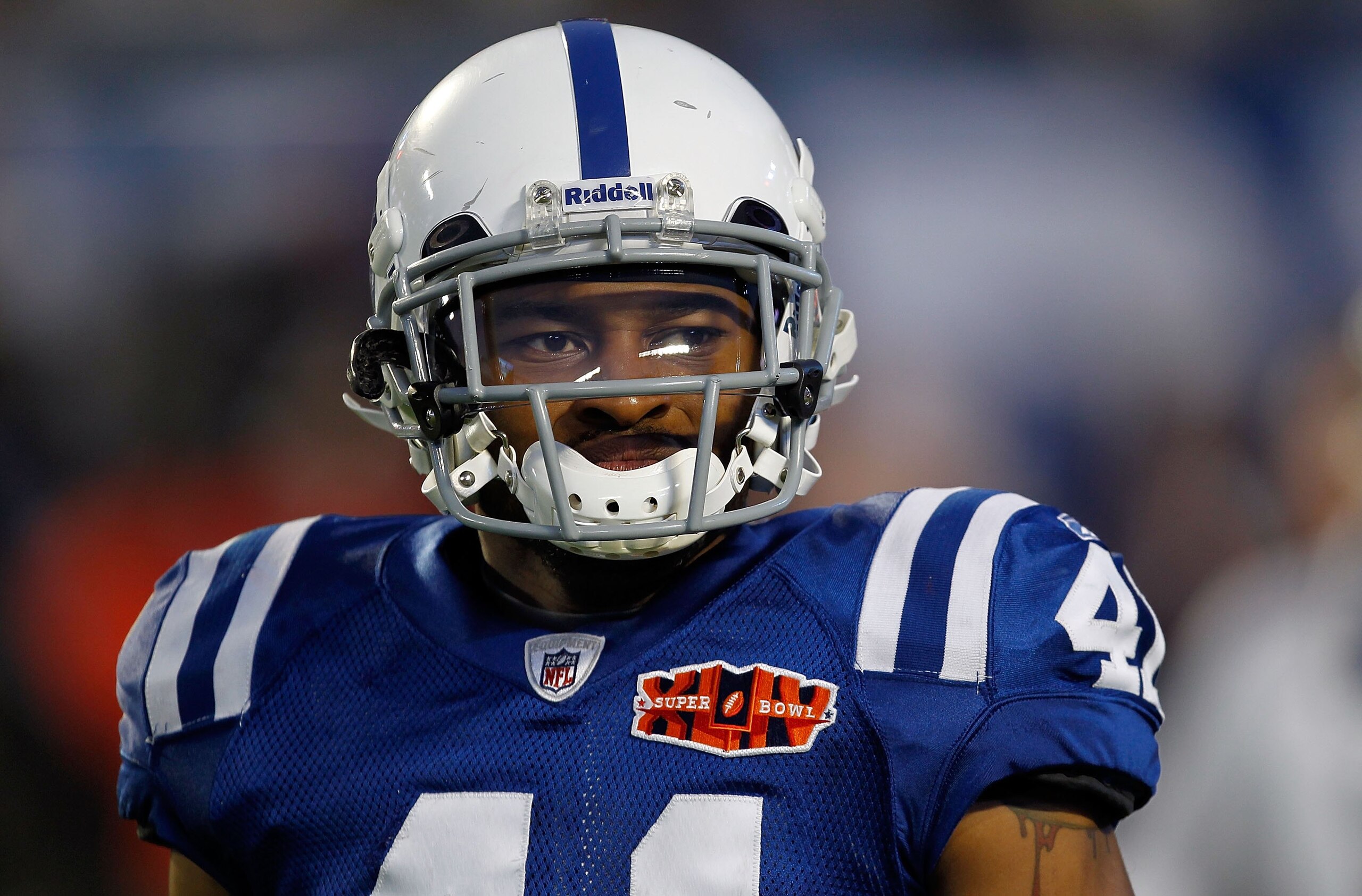 MIAMI GARDENS, FL - FEBRUARY 07:  Antoine Bethea #41 of the Indianapolis Colts looks on against the New Orleans Saints during Super Bowl XLIV on February 7, 2010 at Sun Life Stadium in Miami Gardens, Florida.  (Photo by Jonathan Daniel/Getty Images)