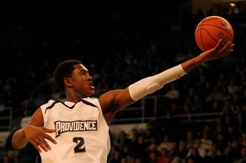 PROVIDENCE, RI - DECEMBER 04: Marshon Brooks #2 of the Providence Friars drives for a shot attempt against the Rhode Island Rams at the Dunkin' Donuts Center on December 4, 2010 in Providence, Rhode Island. (Photo by Chris Chambers/Getty Images) PROVIDENCE, RI - DECEMBER 04: Marshon Brooks #2 of the Providence Friars drives for a shot attempt against the Rhode Island Rams at the Dunkin' Donuts Center on December 4, 2010 in Providence, Rhode Island. (Photo by Chris Chambers/Getty Images)
