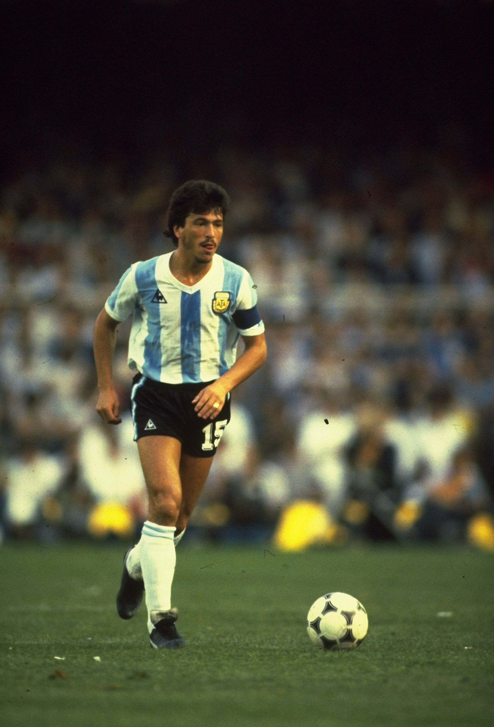 Undated:  Argentina Captain Daniel Passarella in action during a match. \ Mandatory Credit: Steve  Powell/Allsport