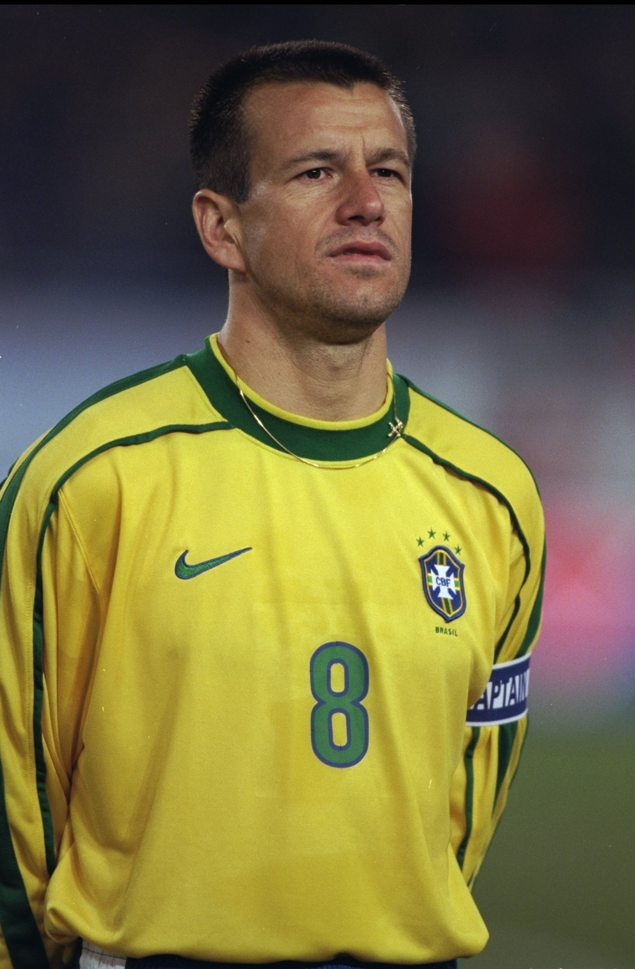 25 Mar 1998:  Portrait of Dunga of Brazil before the International friendly against Germany at the Neckarstadion in Stuttgart in Germany. Brazil won 2-1. \ Mandatory Credit: Mark Thompson /Allsport