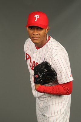 CLEARWATER, FL - FEBRUARY 24:  J.C. Ramirez #66 of the Philadelphia Phillies poses for a photo during Spring Training Media Photo Day at Bright House Networks Field on February 24, 2010 in Clearwater, Florida.  (Photo by Nick Laham/Getty Images)