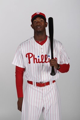 CLEARWATER, FL - FEBRUARY 22:  Domonic Brown #9 of the Philadelphia Phillies poses for a photo during Spring Training Media Photo Day at Bright House Networks Field on February 22, 2011 in Clearwater, Florida.  (Photo by Nick Laham/Getty Images)
