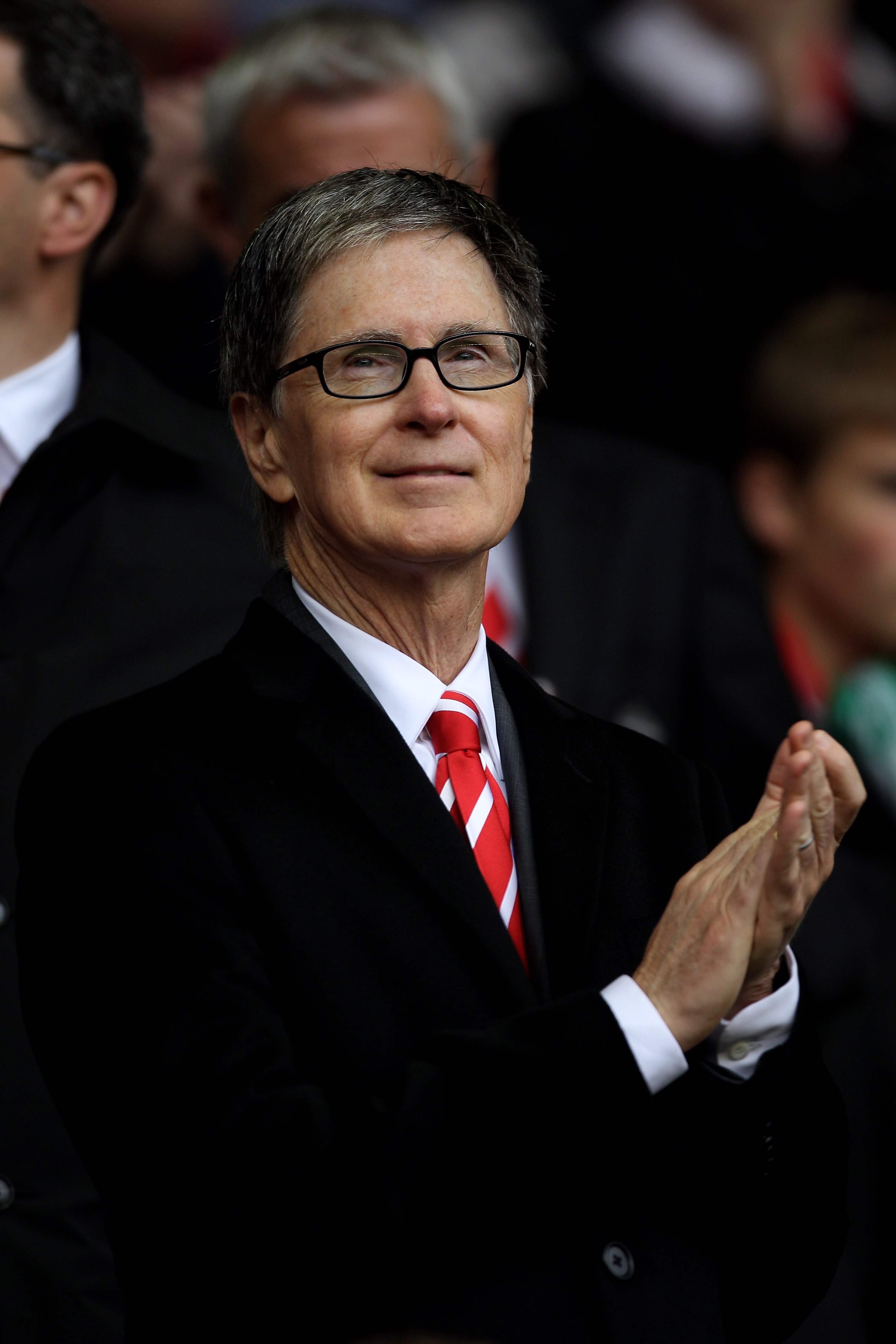 LIVERPOOL, ENGLAND - MAY 15:  Liverpool co-owner John W Henry applauds the players during the Barclays Premier League match between Liverpool and Tottenham Hotspur at Anfield on May 15, 2011 in Liverpool, England.  (Photo by Michael Steele/Getty Images)